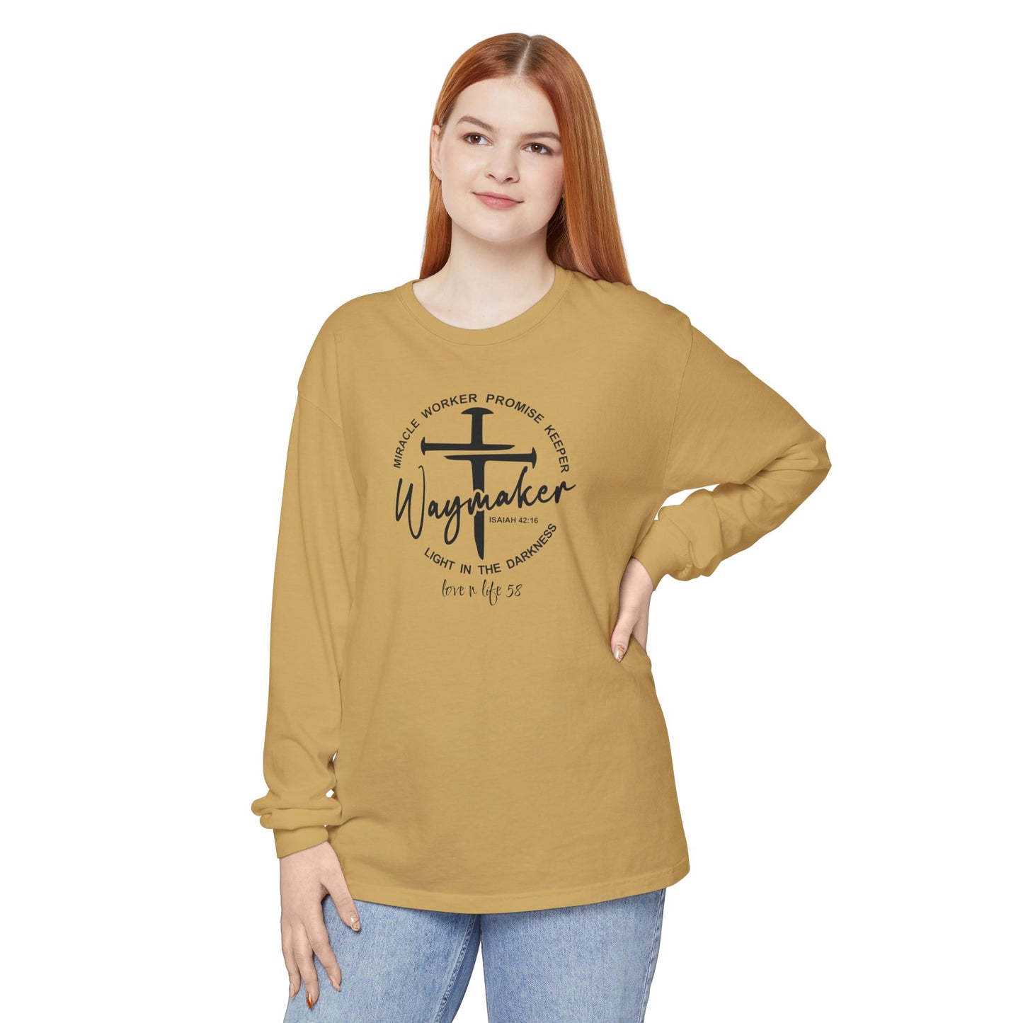 “Waymaker” Tee - Comfort Colors Long Sleeve