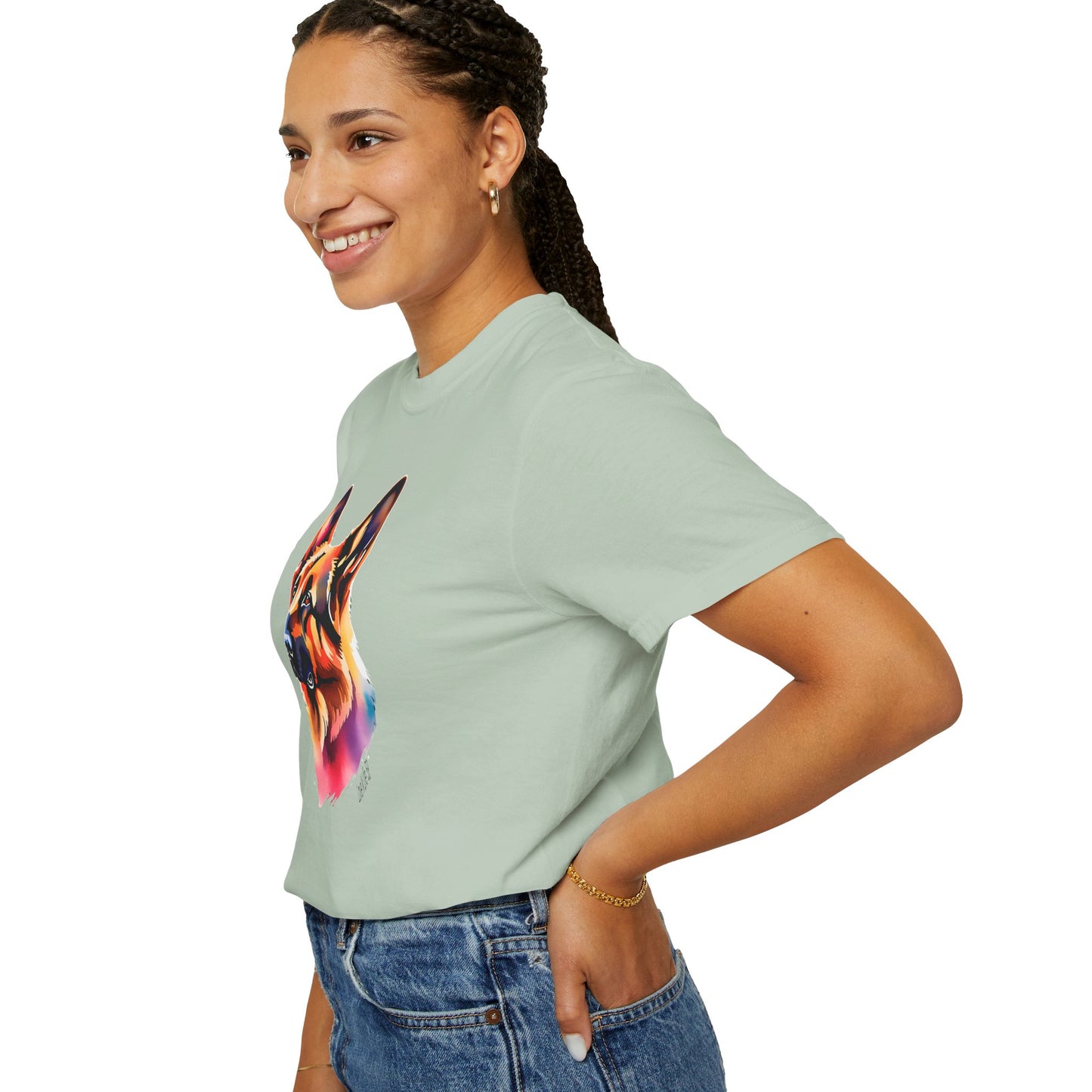 Colorful German Shepherd Tee - Comfort Colors