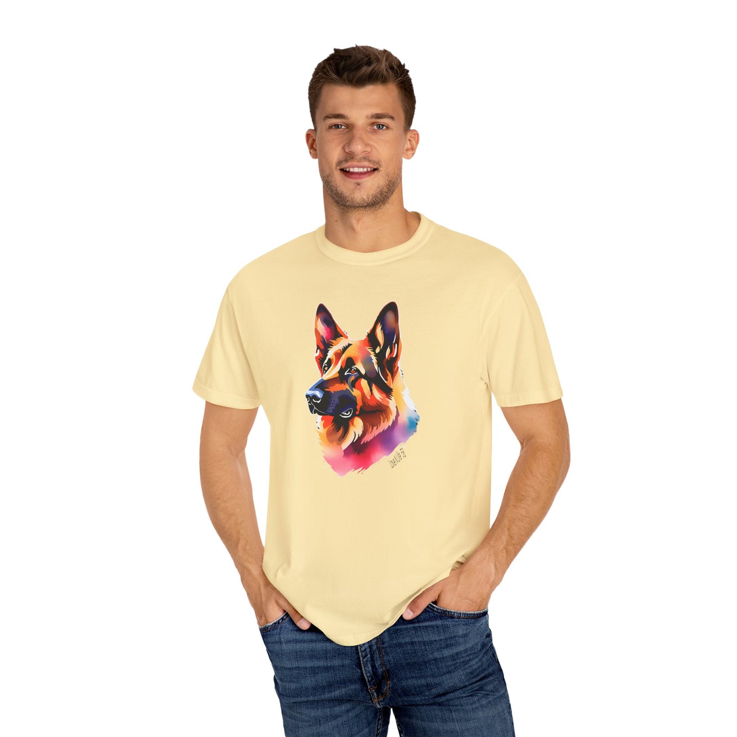 Colorful German Shepherd Unisex T-Shirt - Perfect for Dog Lovers Comfort Colors