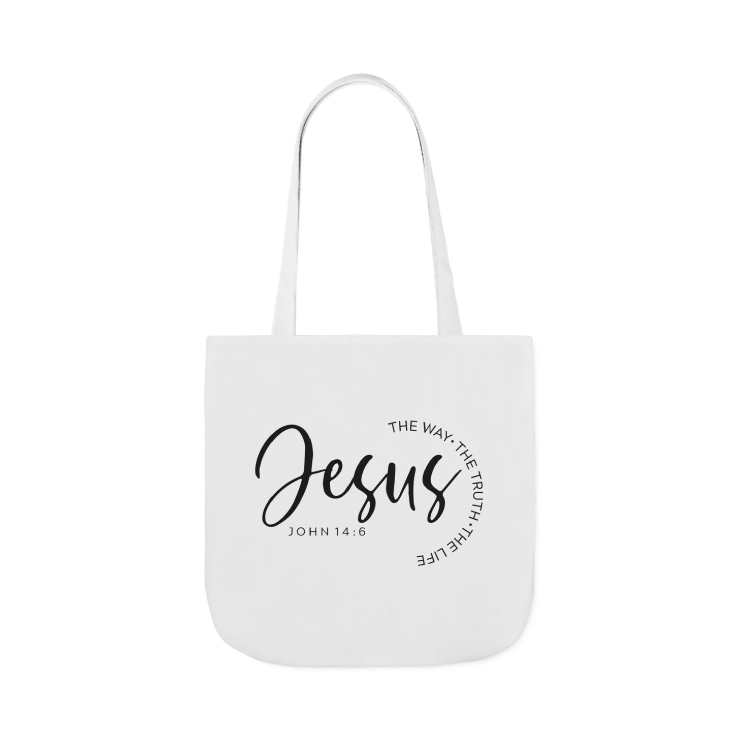 Inspirational Canvas Tote Bag - Faithful Design, Jesus Quote