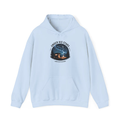 "Under His Stars" Scenic Night Sky Camping Hoodie