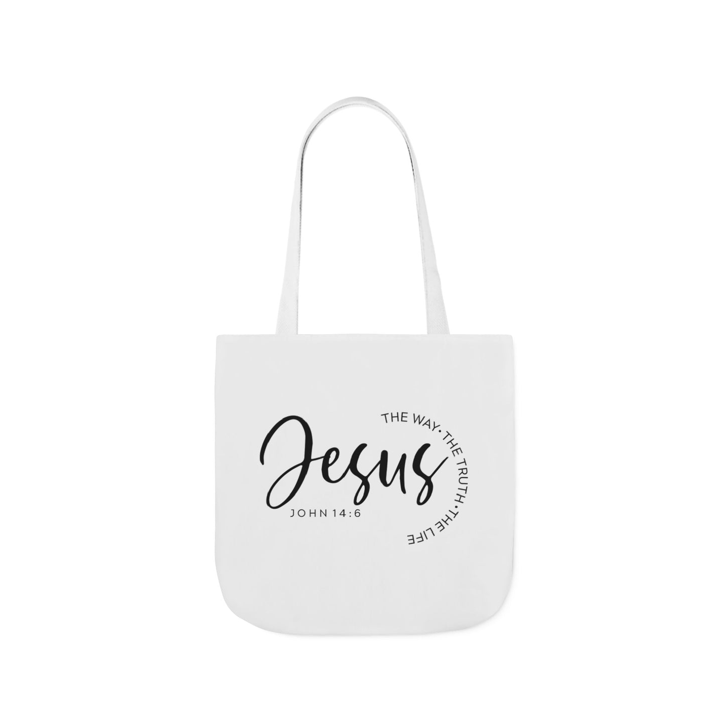 Inspirational Canvas Tote Bag - Faithful Design, Jesus Quote