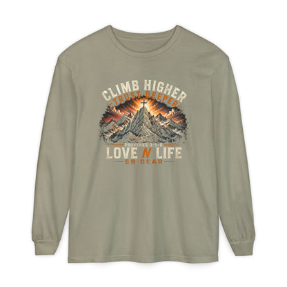 Climb Higher Mountain Long Sleeve Tee