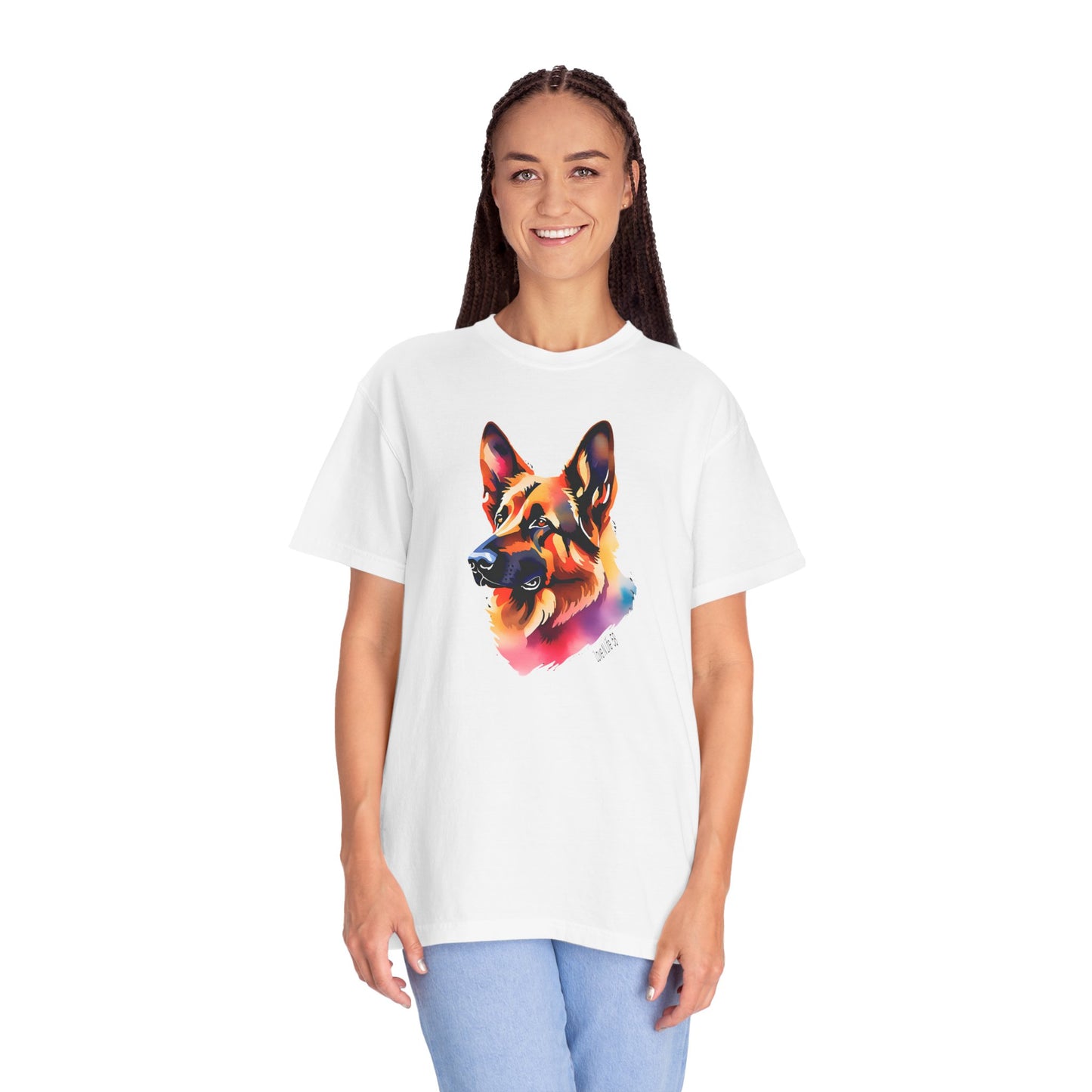 Colorful German Shepherd Tee - Comfort Colors