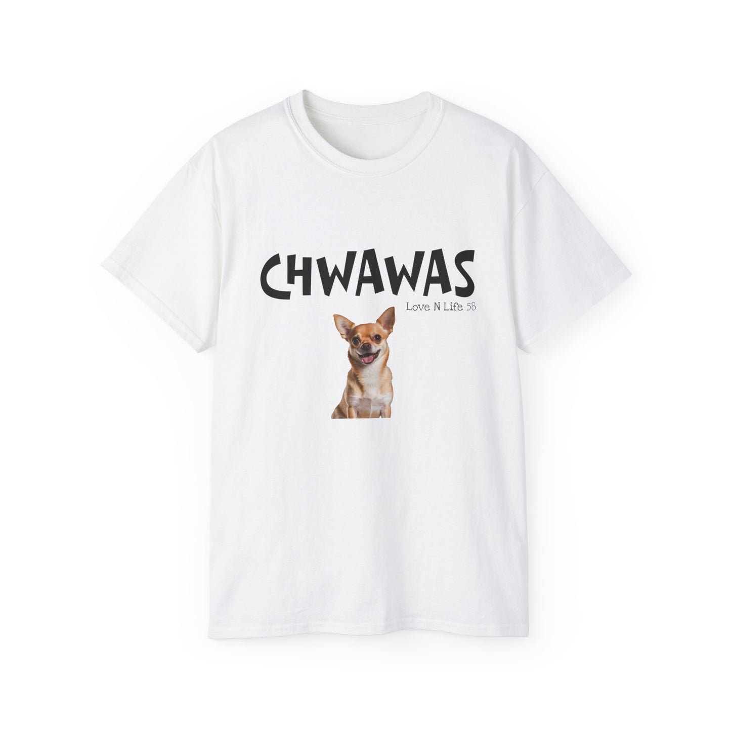 Chihuahua Dog Tee — "CHWAWAS" Cute Puppy Graphic T‑Shirt