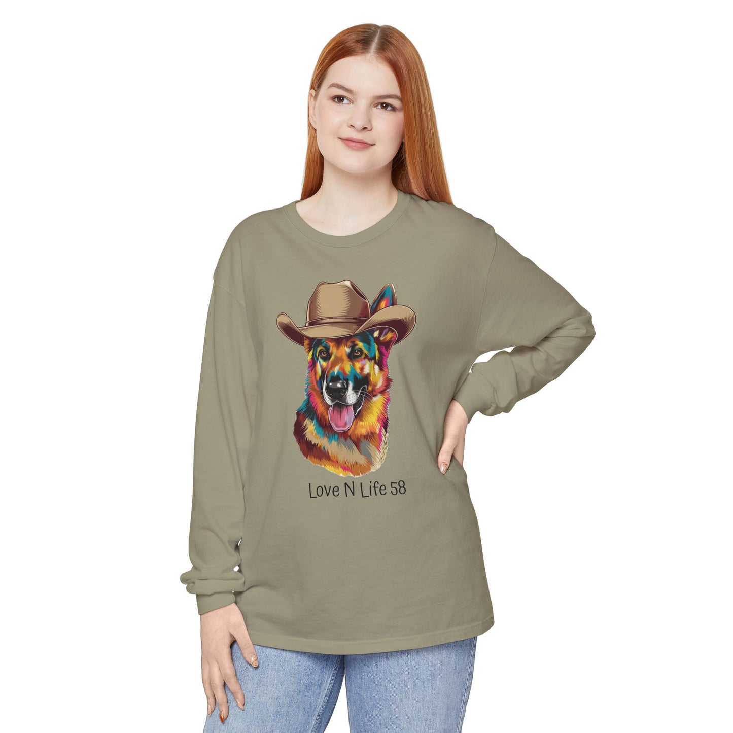German Shepard Tee- Comfort Colors Long Sleeve