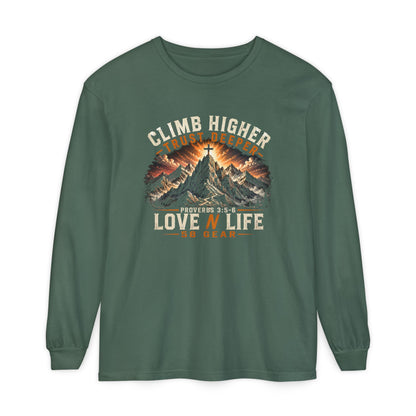 Climb Higher Mountain Long Sleeve Tee