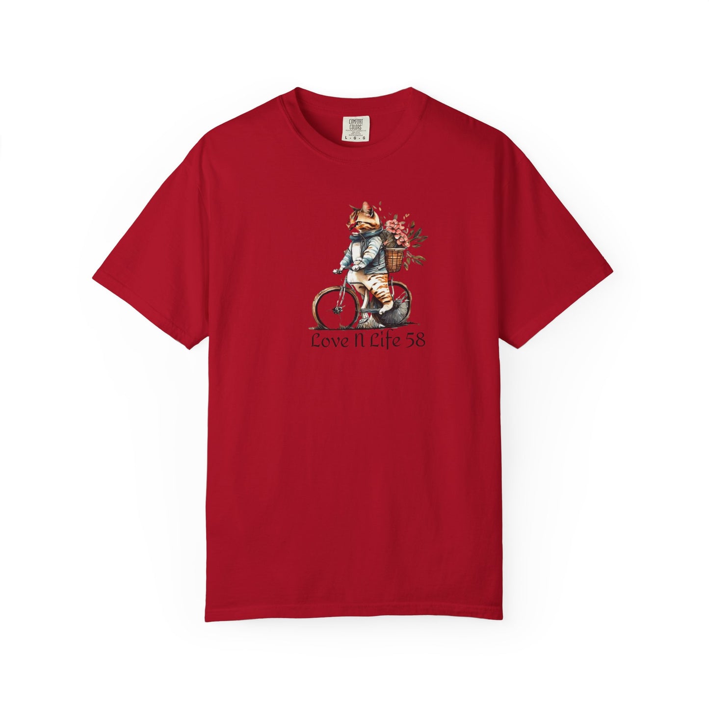 Cat Lovers Bicycle Tee - Comfort Colors