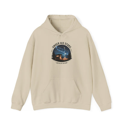 "Under His Stars" Scenic Night Sky Camping Hoodie