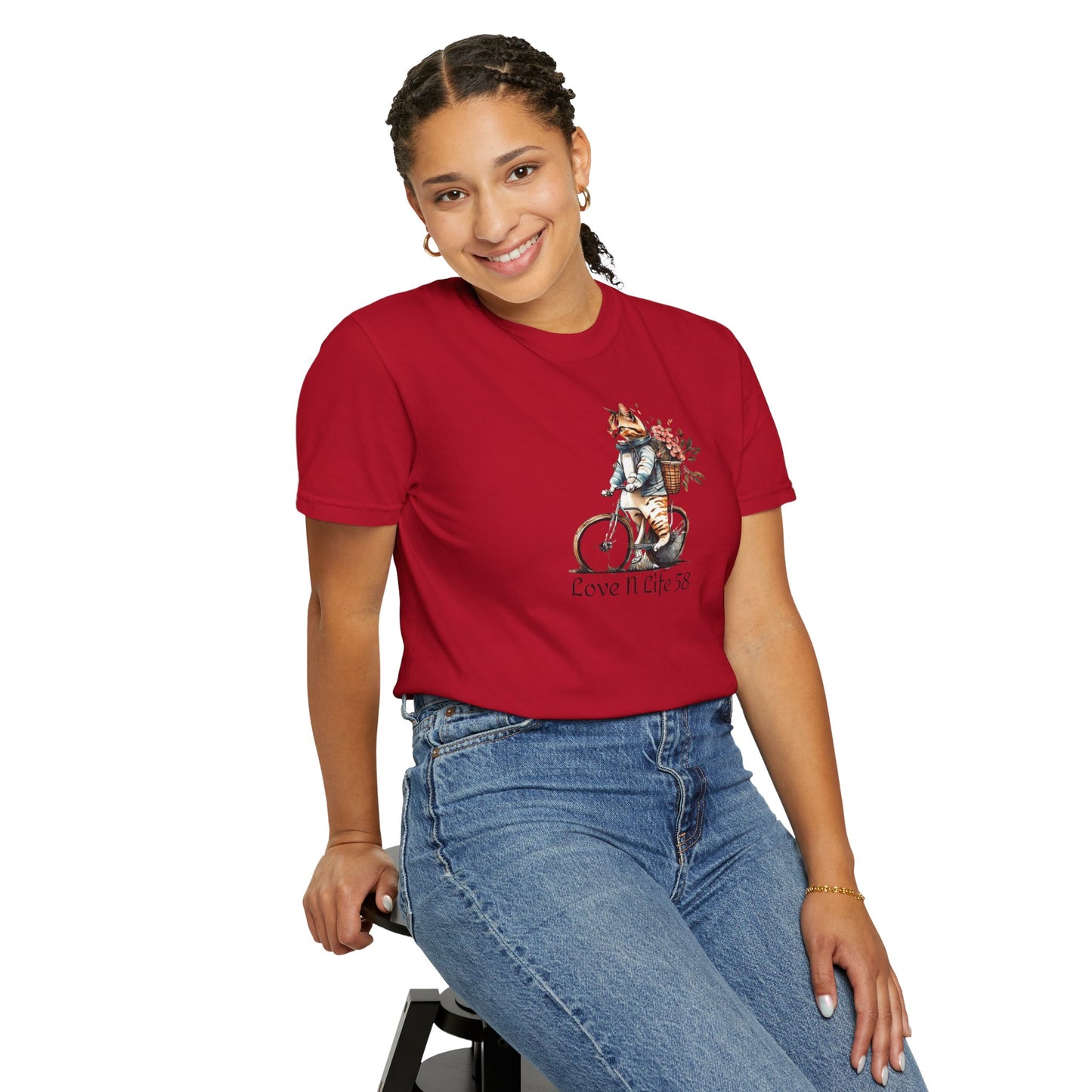 Cat Lovers Bicycle Tee - Comfort Colors