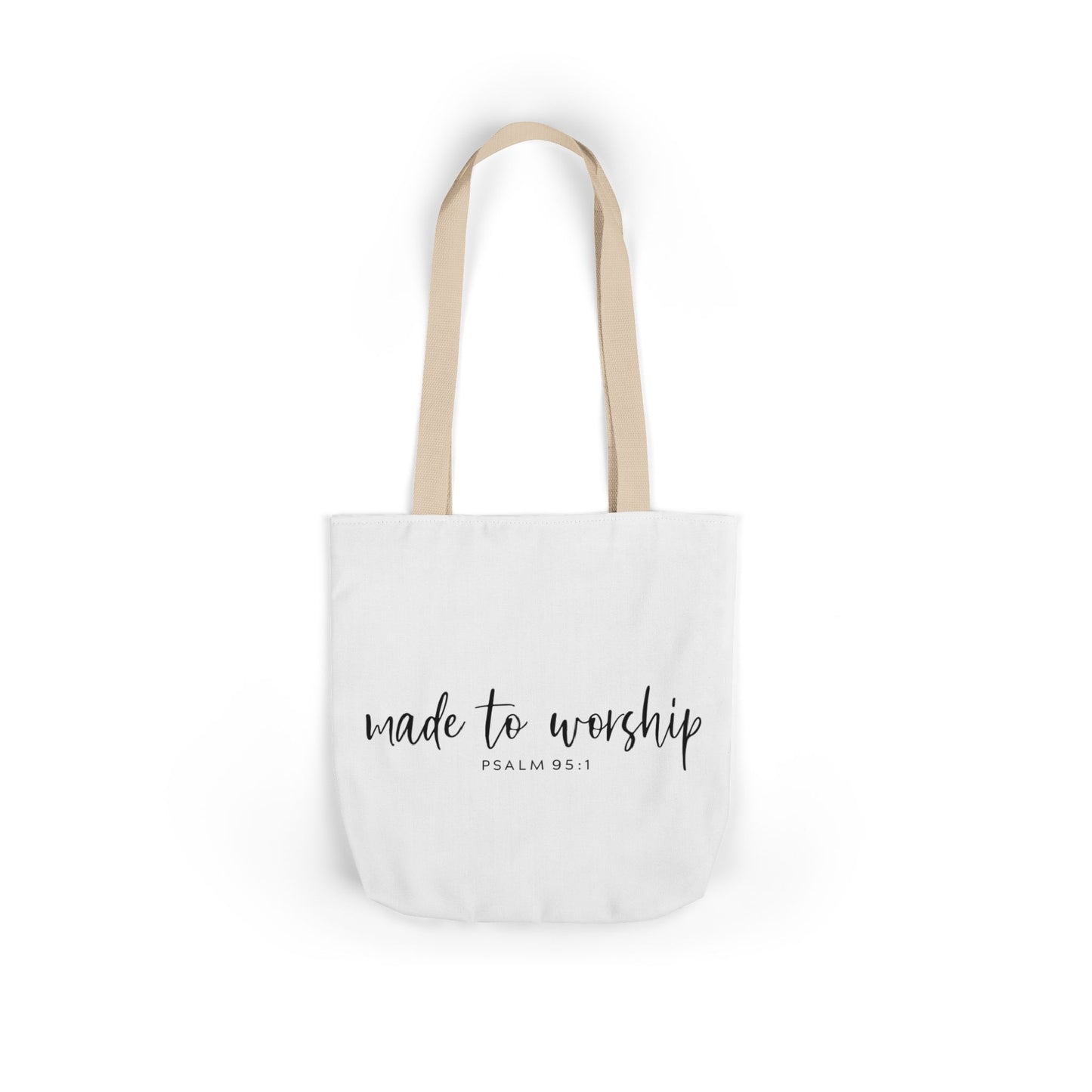 Inspirational Canvas Tote Bag - Faithful Design, Jesus Quote