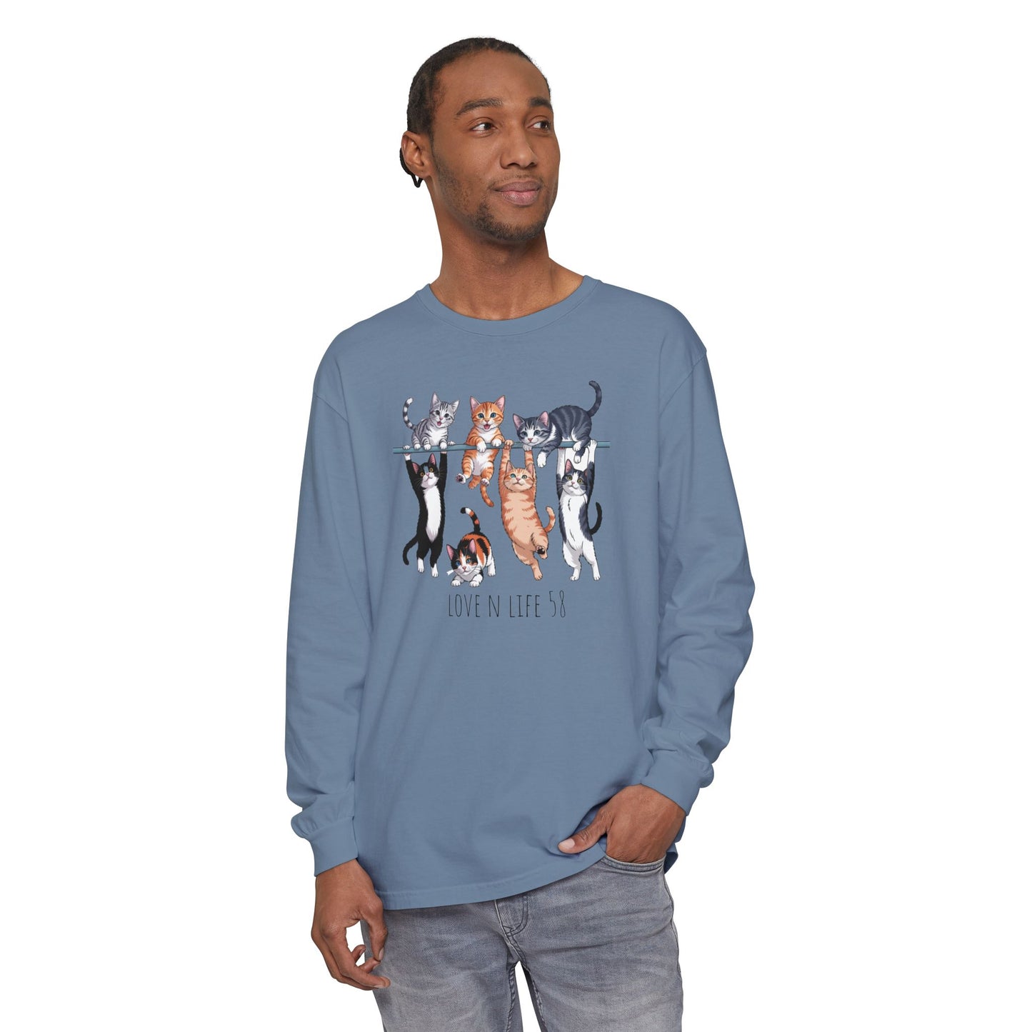 Cat Lovers Tee Long Sleeve - Comfort Colors