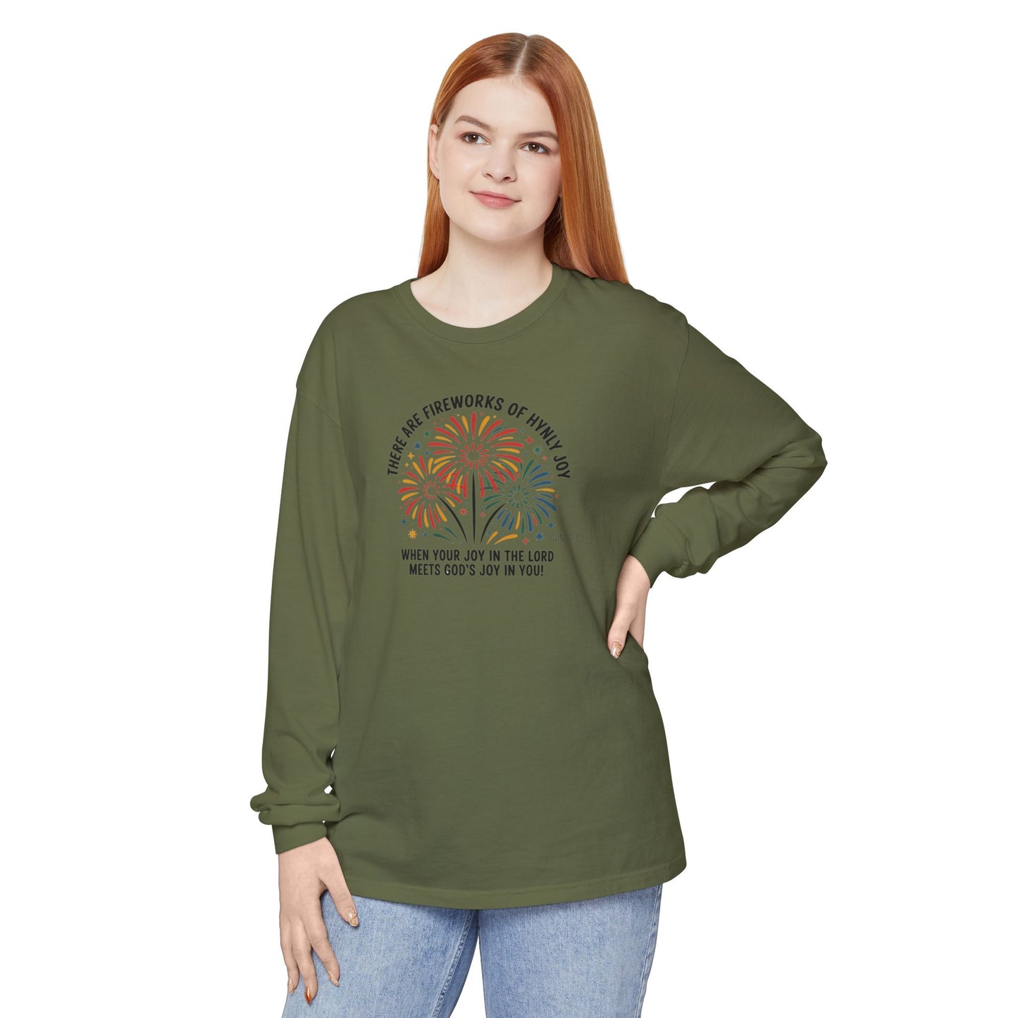 JoyFul FireWorks - Long Sleeve Tee - Comfort Colors