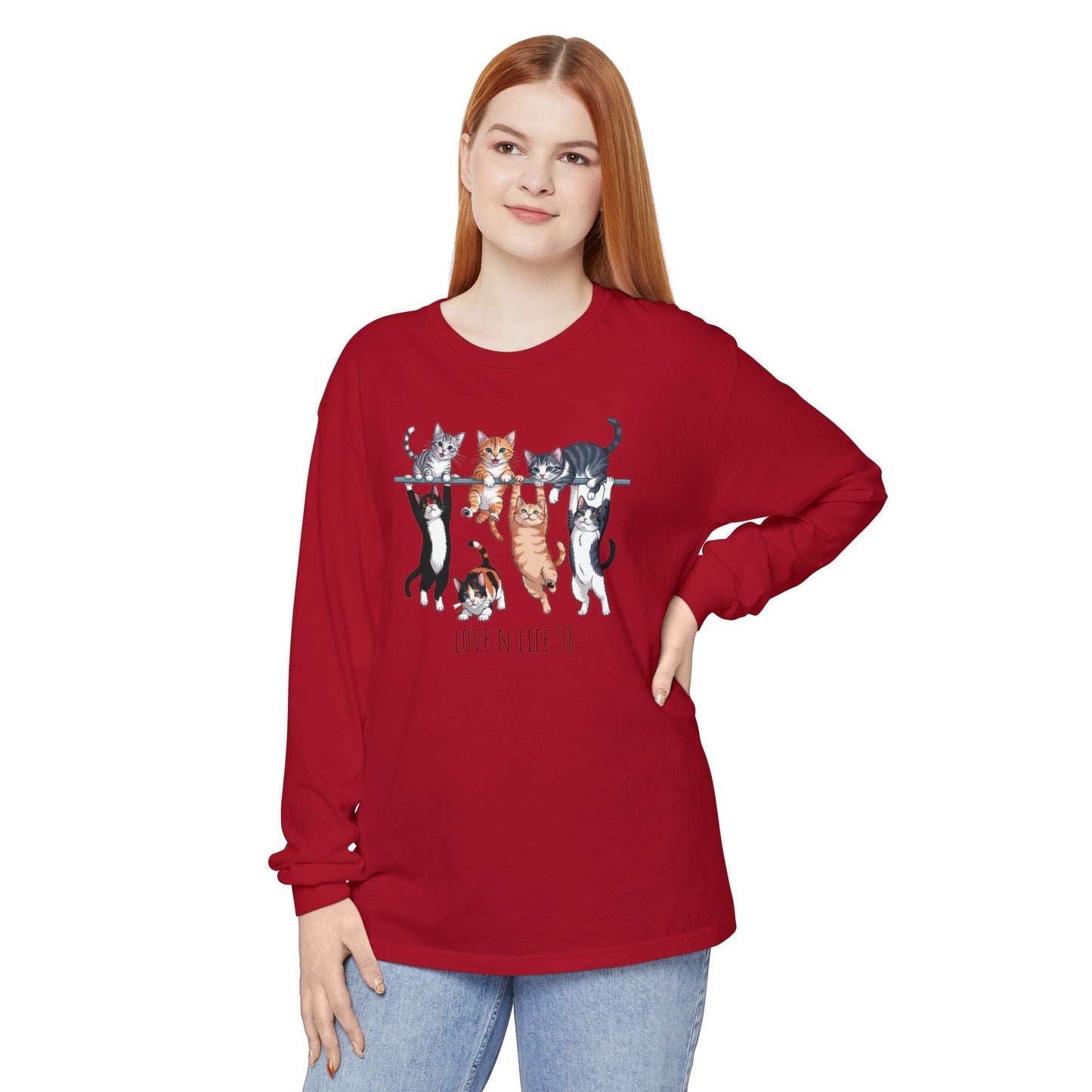 Cat Lovers Tee Long Sleeve - Comfort Colors