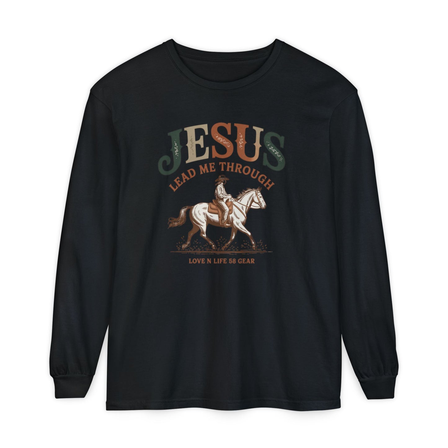 Jesus Lead Me Through Long Sleeve Unisex Christian Tee