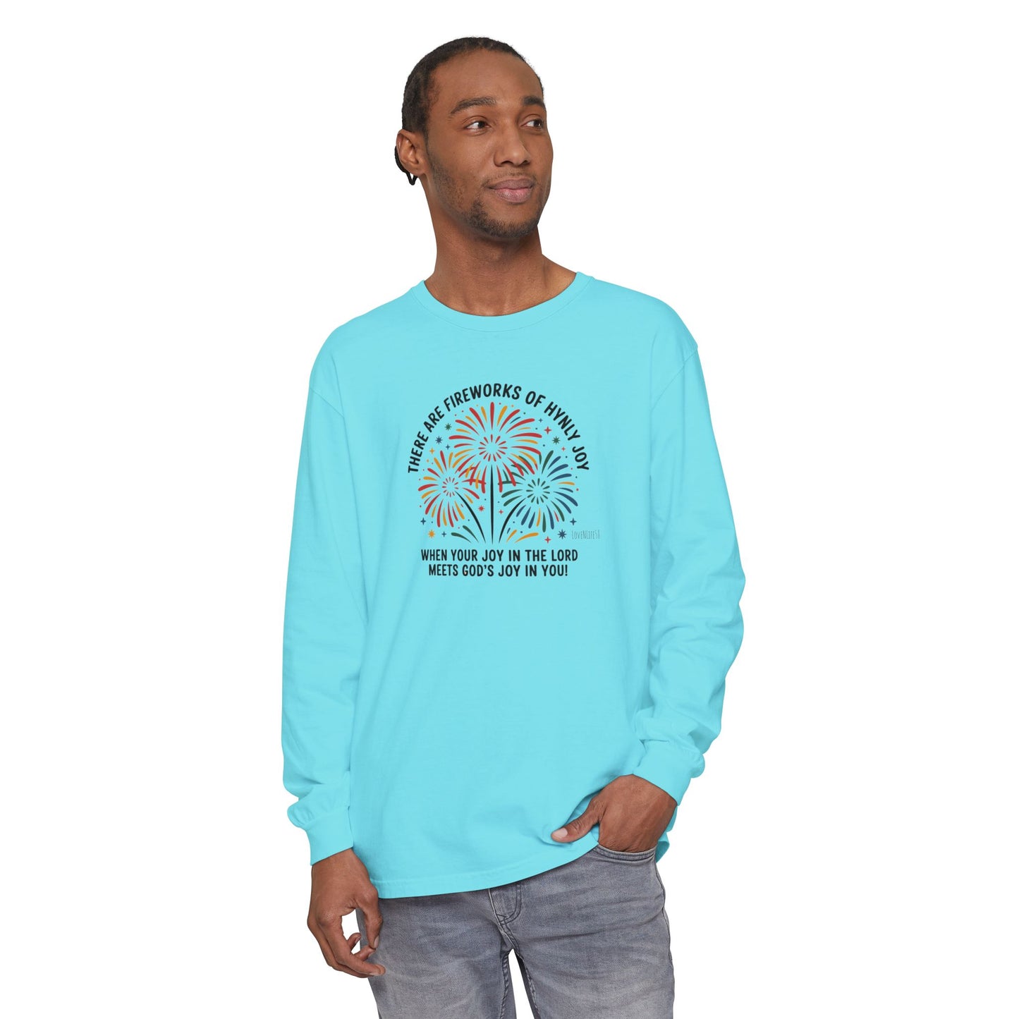 JoyFul FireWorks - Long Sleeve Tee - Comfort Colors