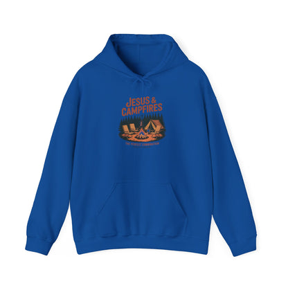Jesus & Campfires Hoodie - Christian Camping Pullover
