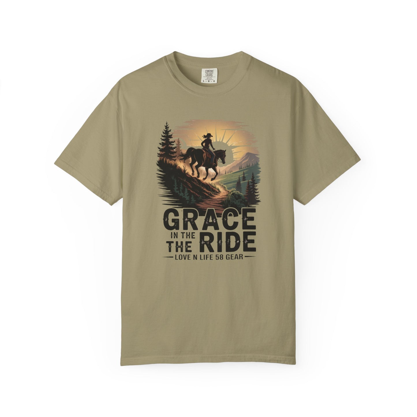 Grace In The Ride Cowgirl Short Sleeve Tee — Western Horseback