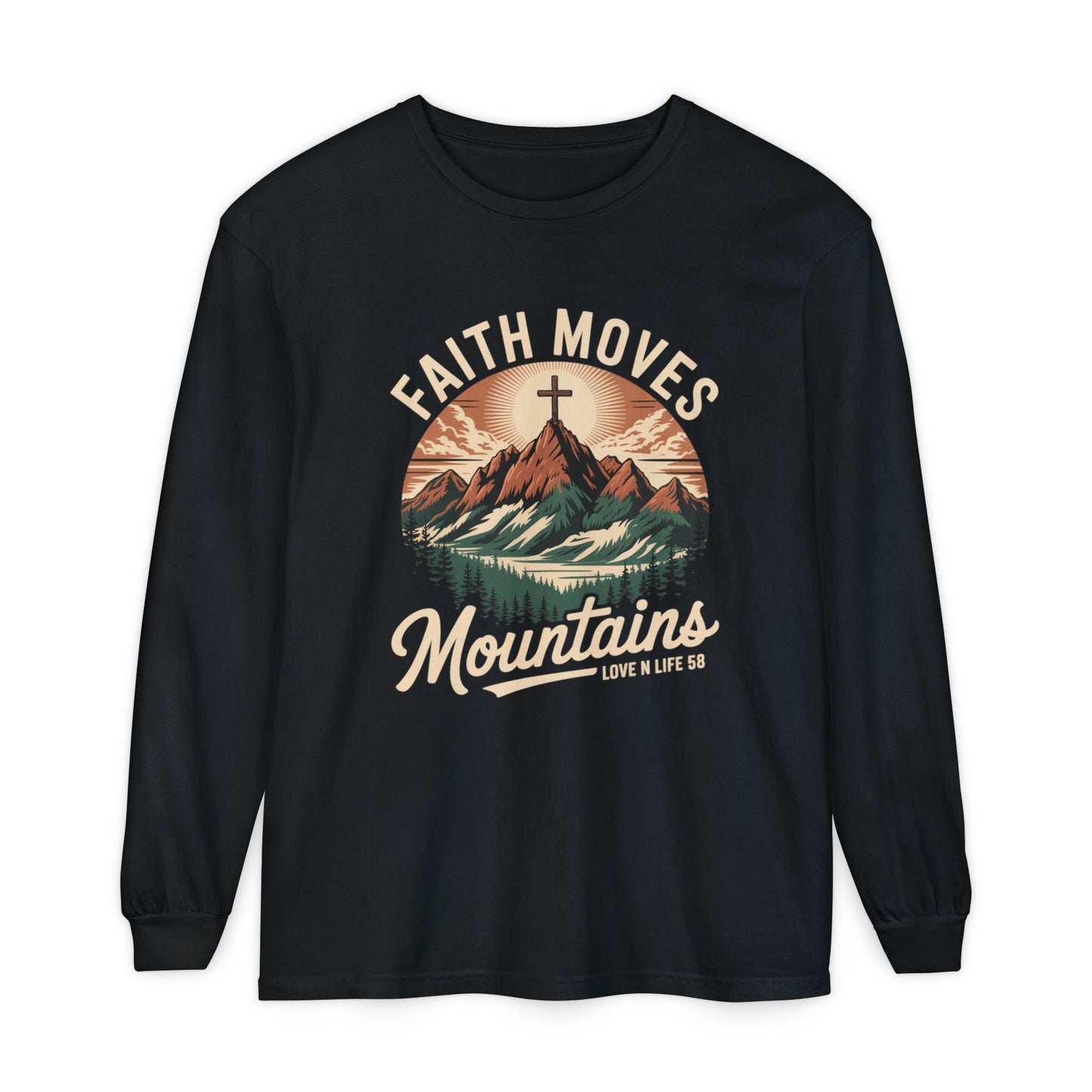 Faith Moves Mountains Long Sleeve Tee