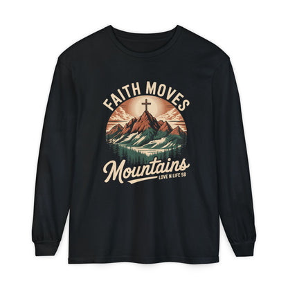 Faith Moves Mountains Long Sleeve Tee