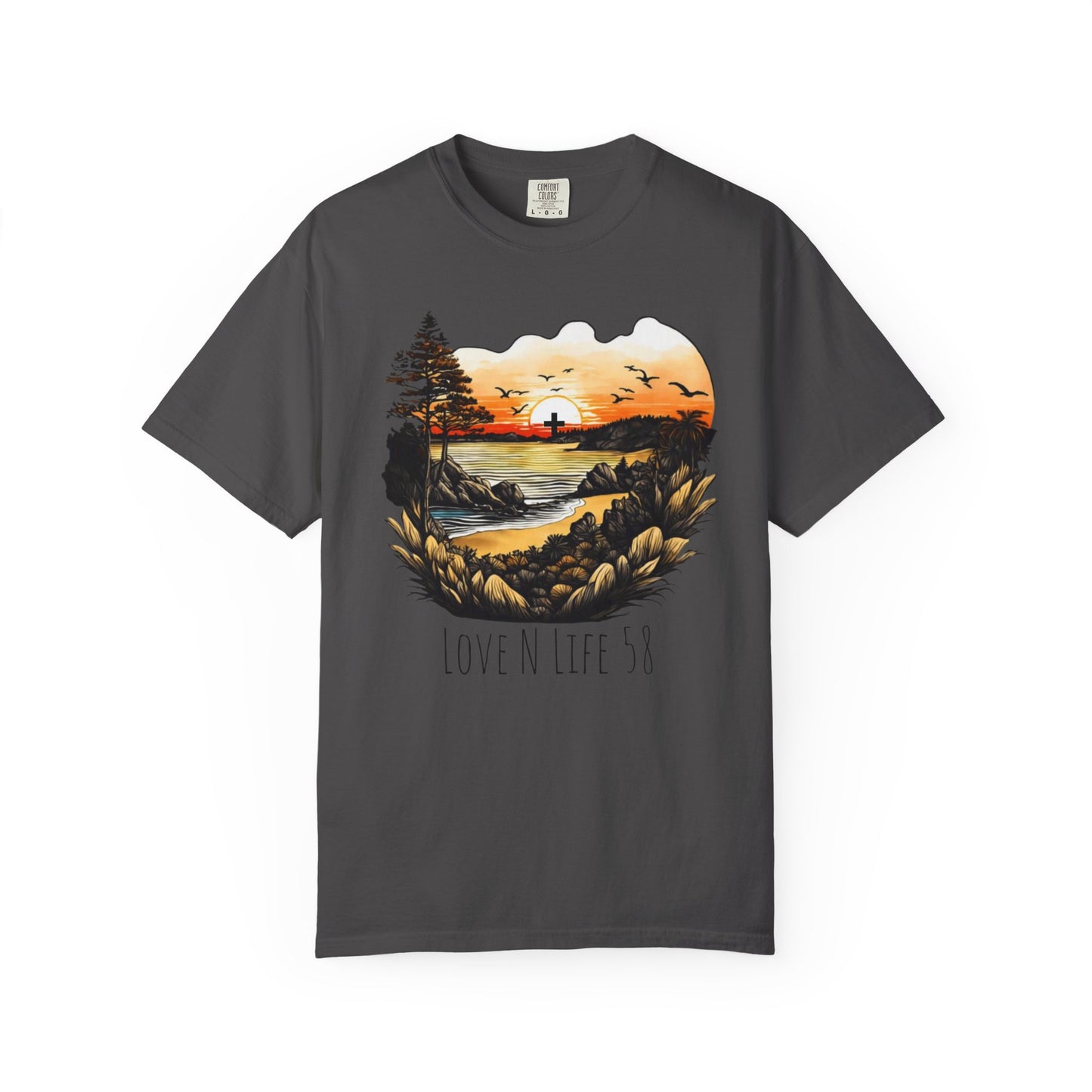 Love N Life Sunset Cross Tee - Color Comforts