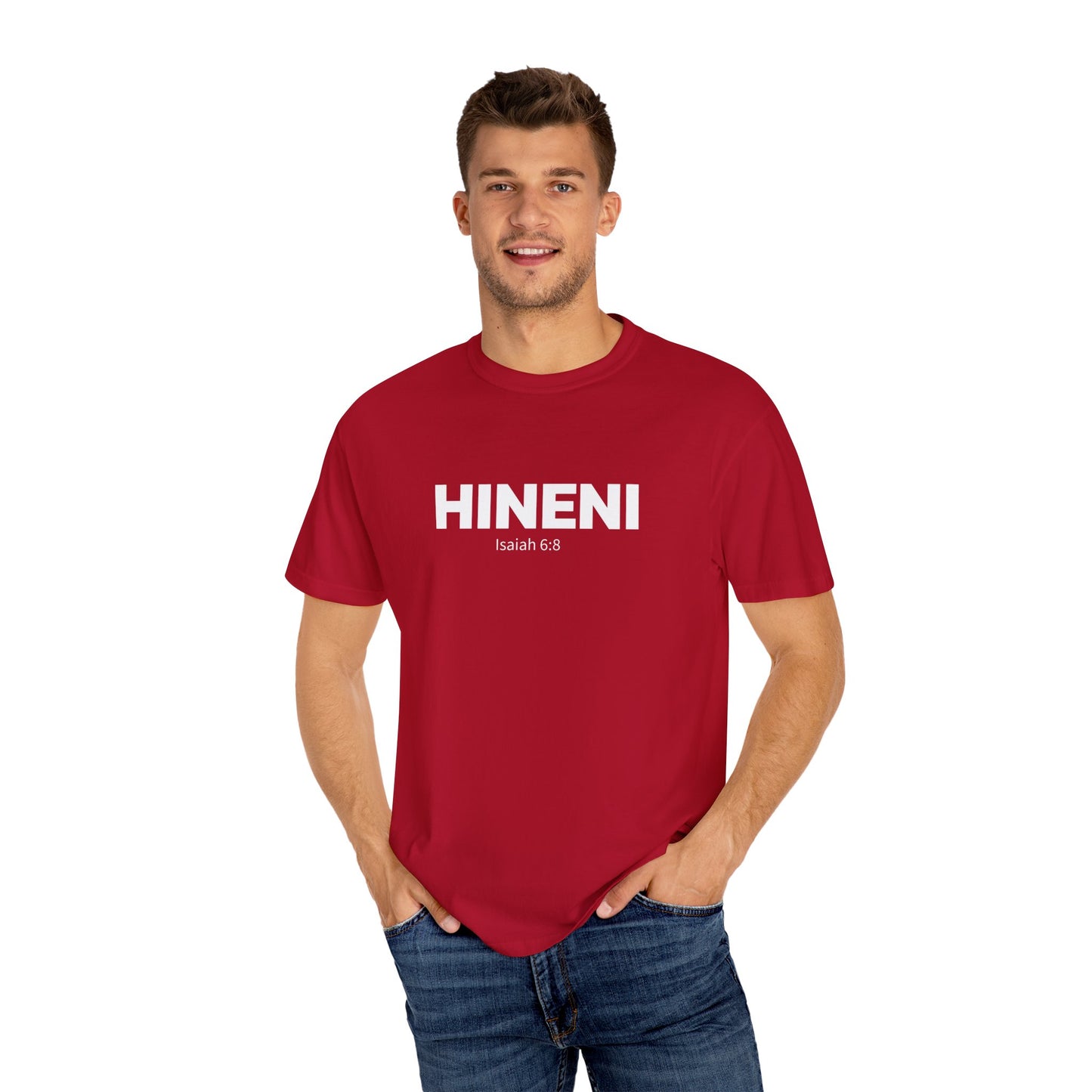HINENI Isaiah 6:8 Tee - Comfort Colors
