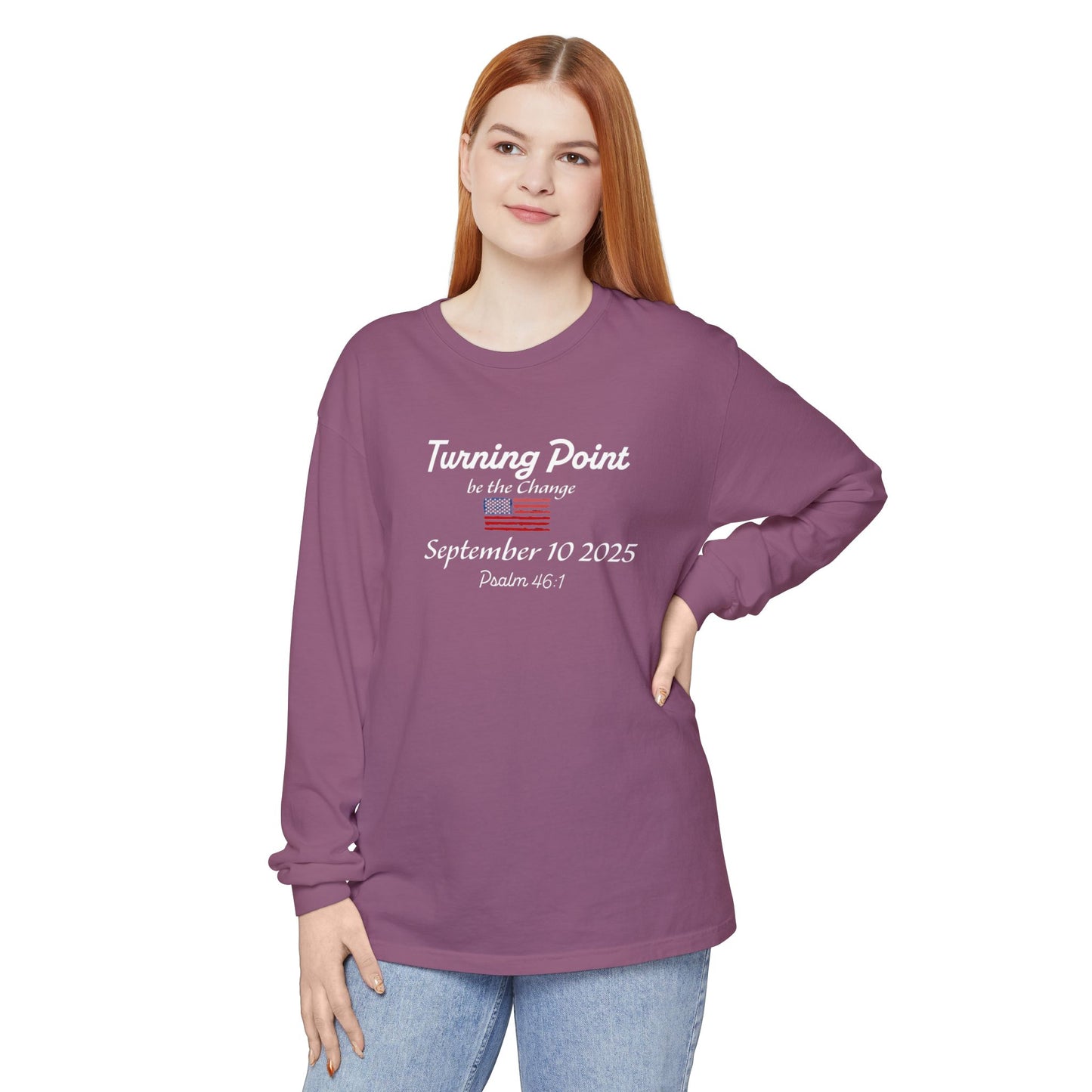 Turning Point Be the Change Long Sleeve Tee - Comfort Colors
