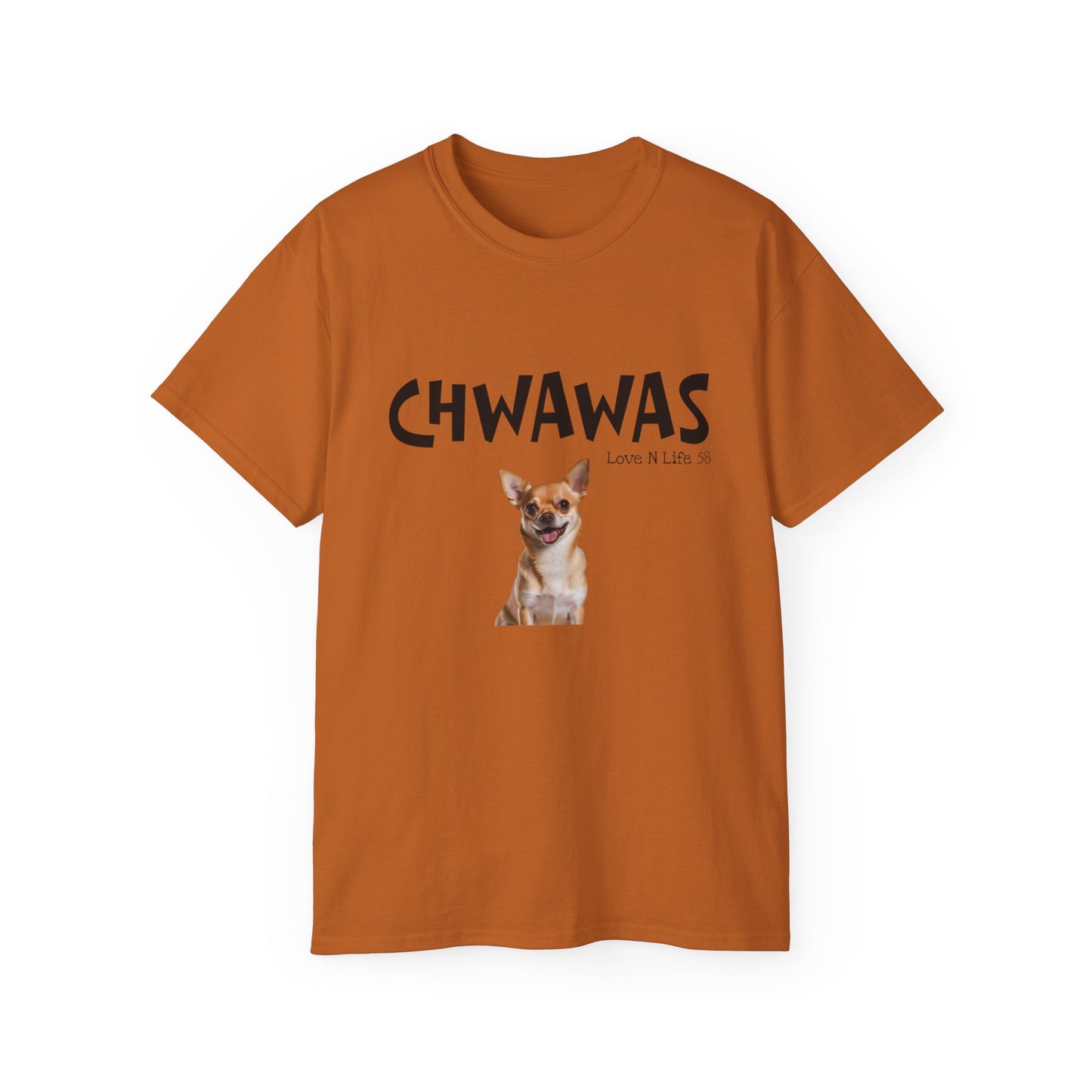 Chihuahua Dog Tee — "CHWAWAS" Cute Puppy Graphic T‑Shirt