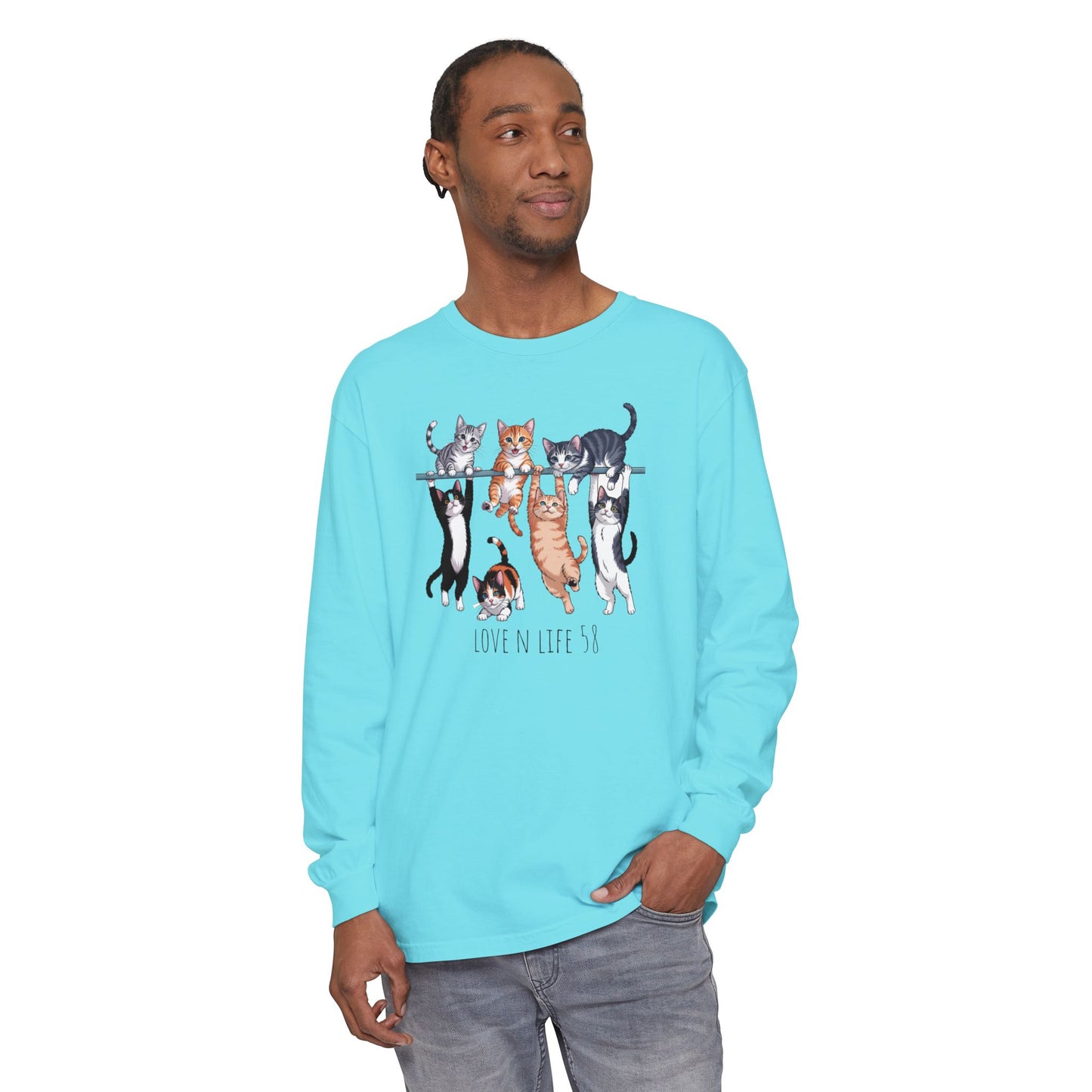 Cat Lovers Tee Long Sleeve - Comfort Colors