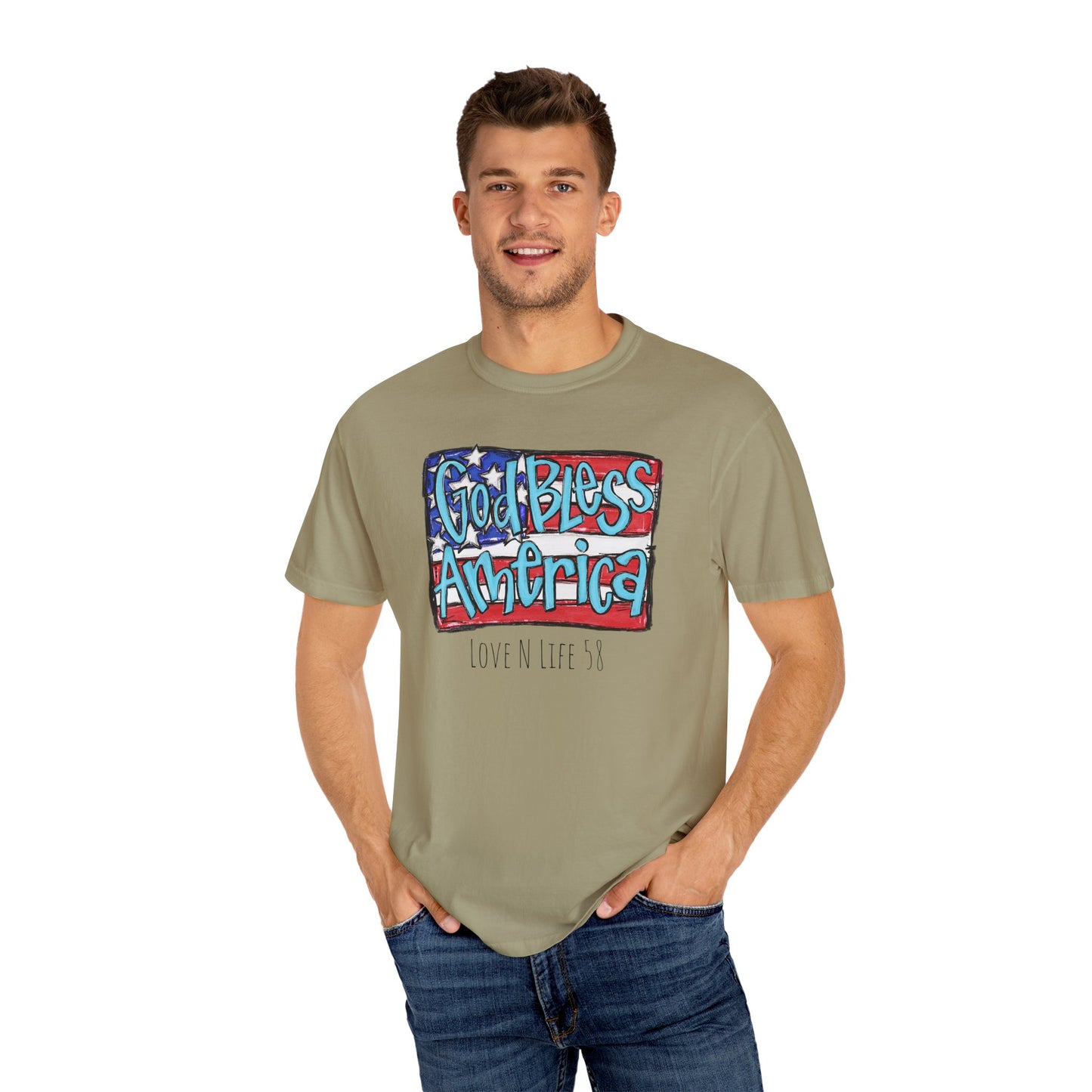 God Bless America Tee -Comfort Colors