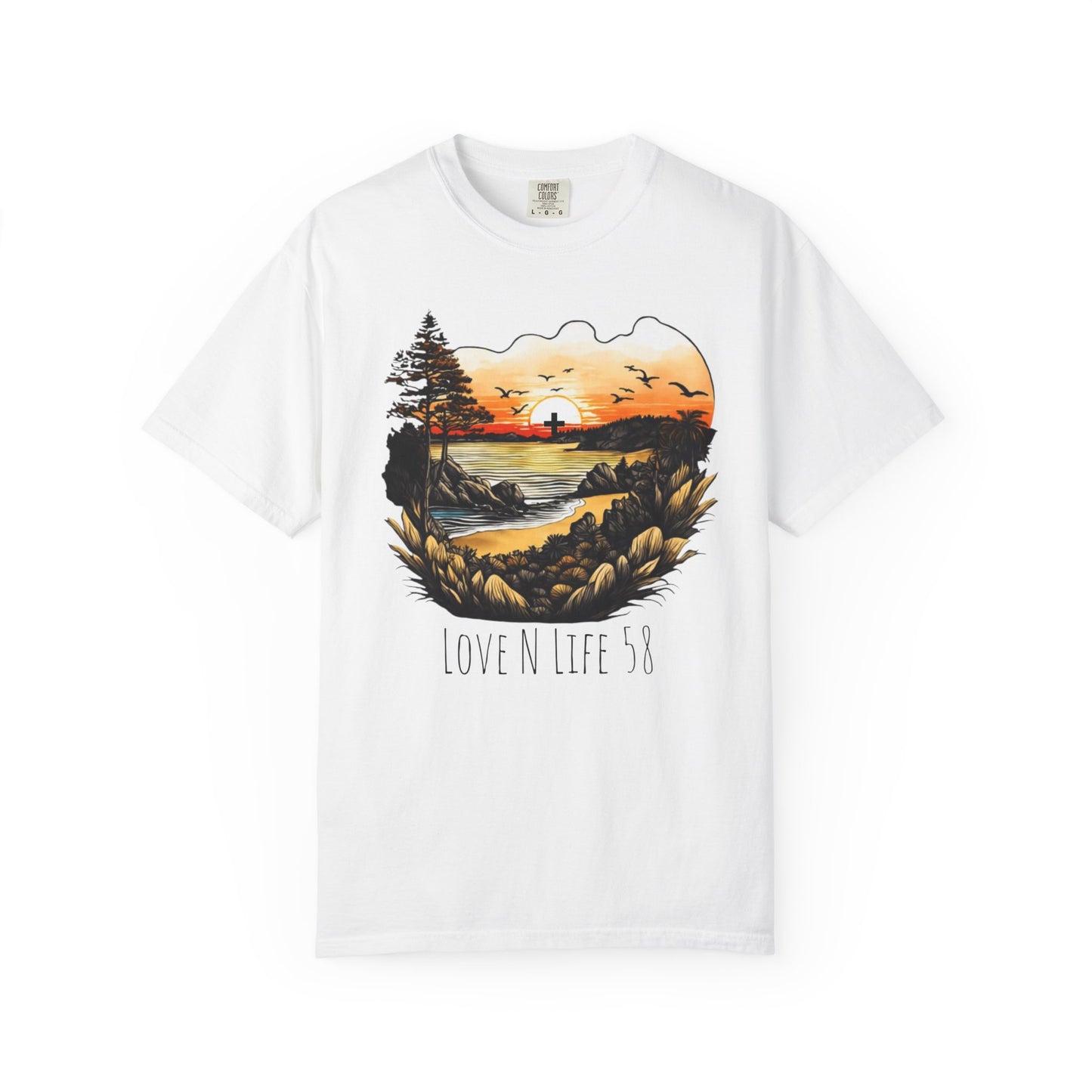 Love N Life Sunset Cross Tee