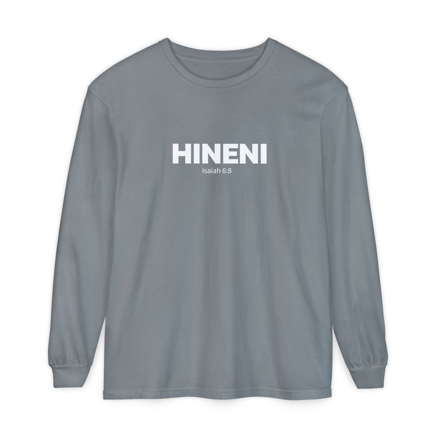 HINENI Isaiah 6: 8 Long Sleeve T-Shirt - Comfort Colors