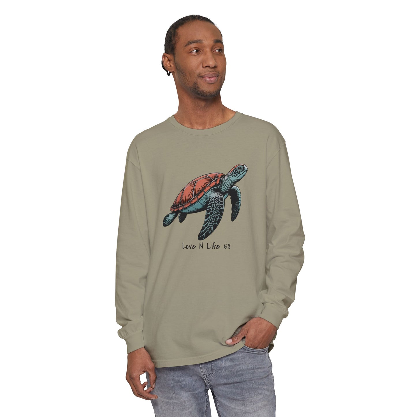Turtle Love Tee - Comfort Colors Long Sleeve