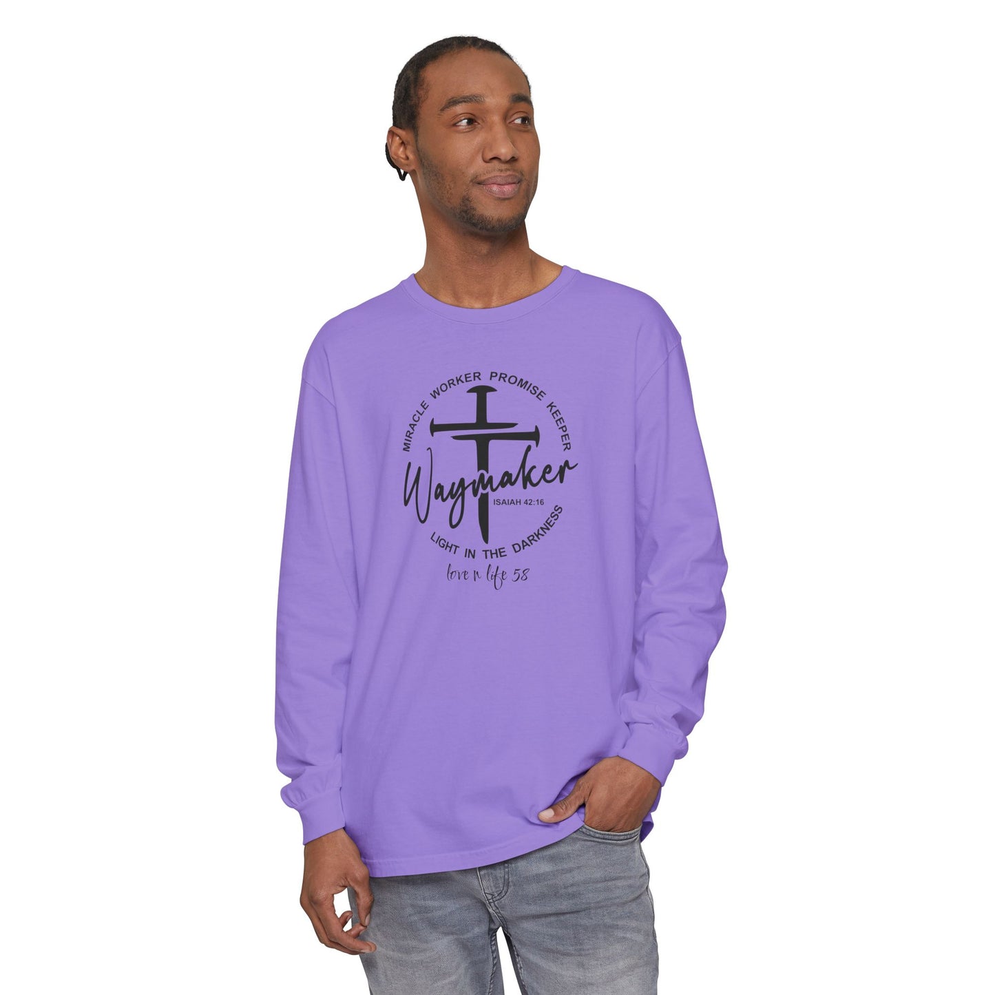 “Waymaker” Tee - Comfort Colors Long Sleeve