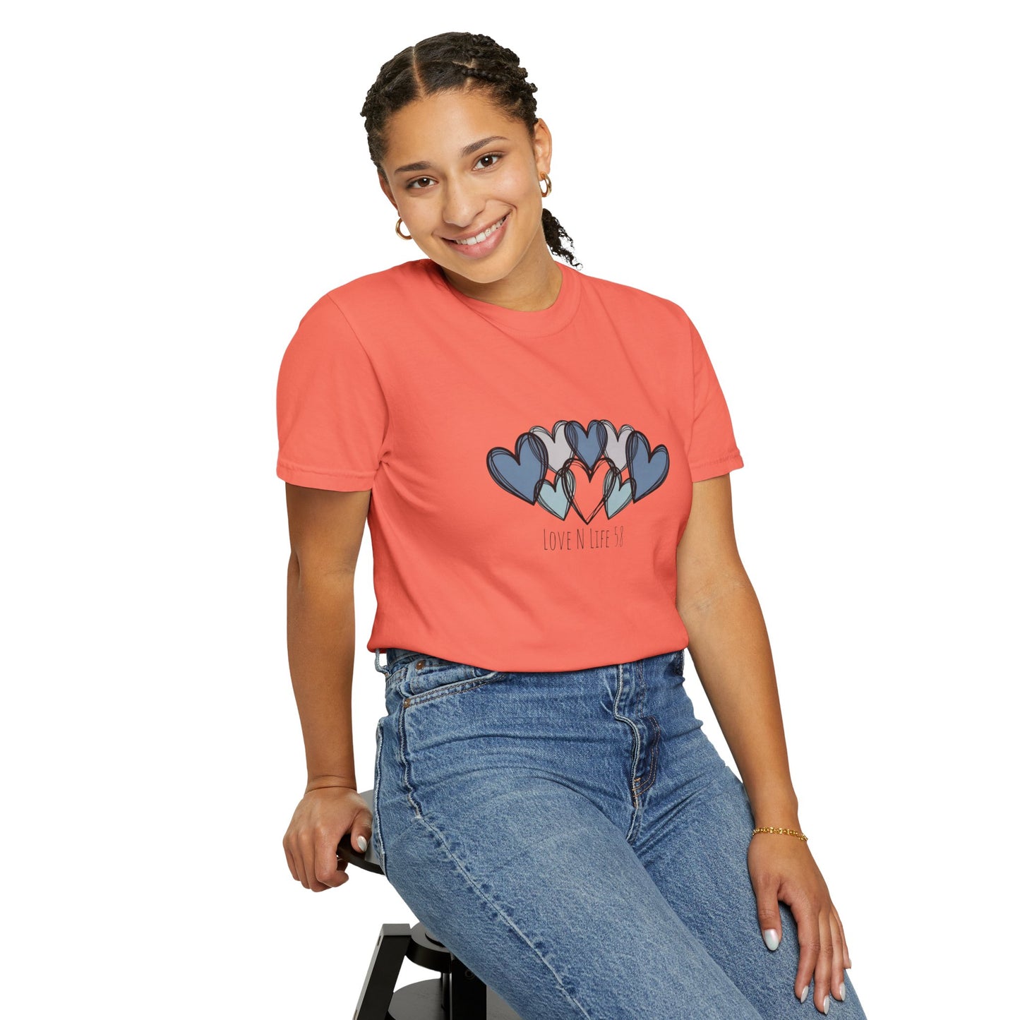 Hearts Love N Life 58 Tee - Comfort Colors