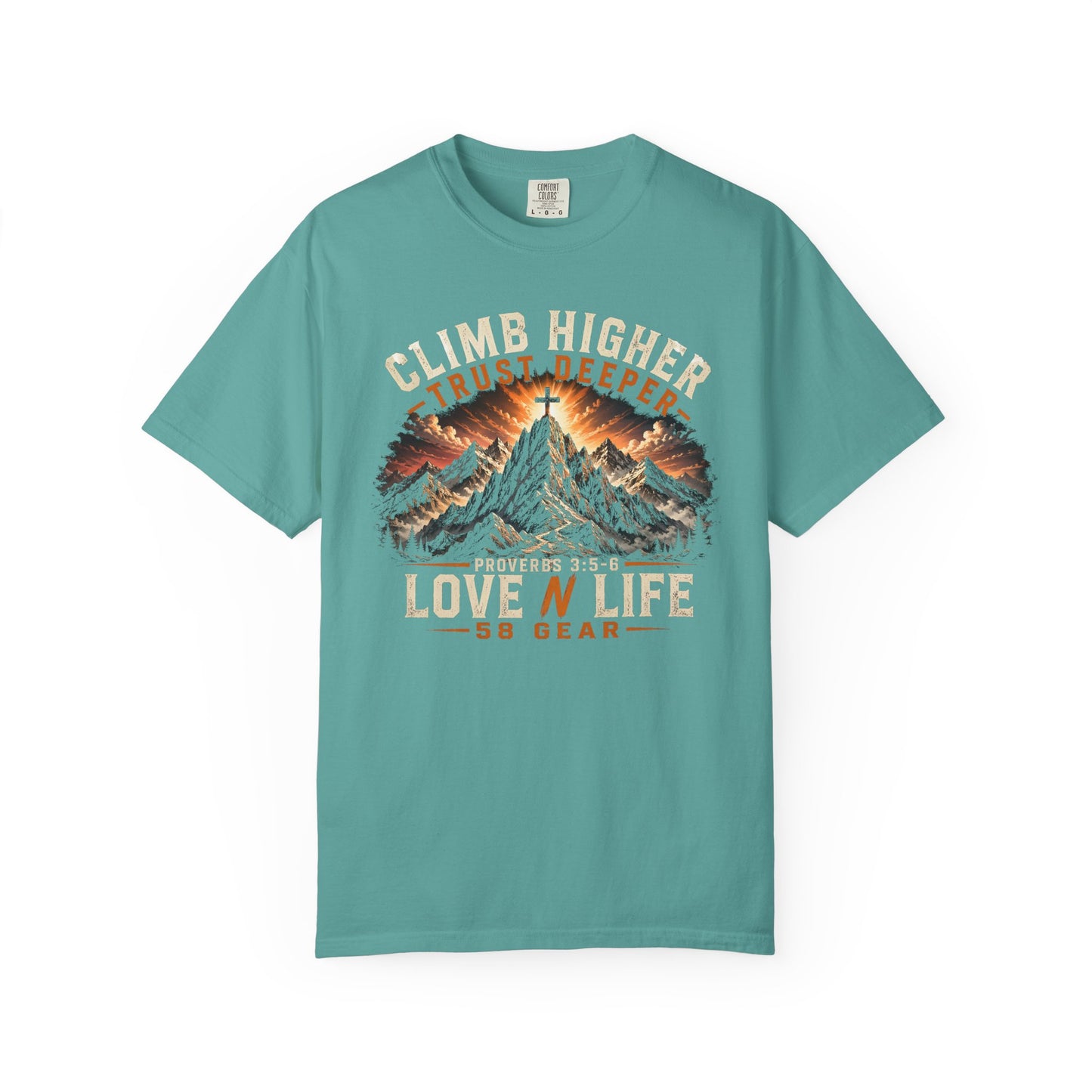Climb Higher Trust Deeper Proverbs 3:5-6 Short Sleeve Tee