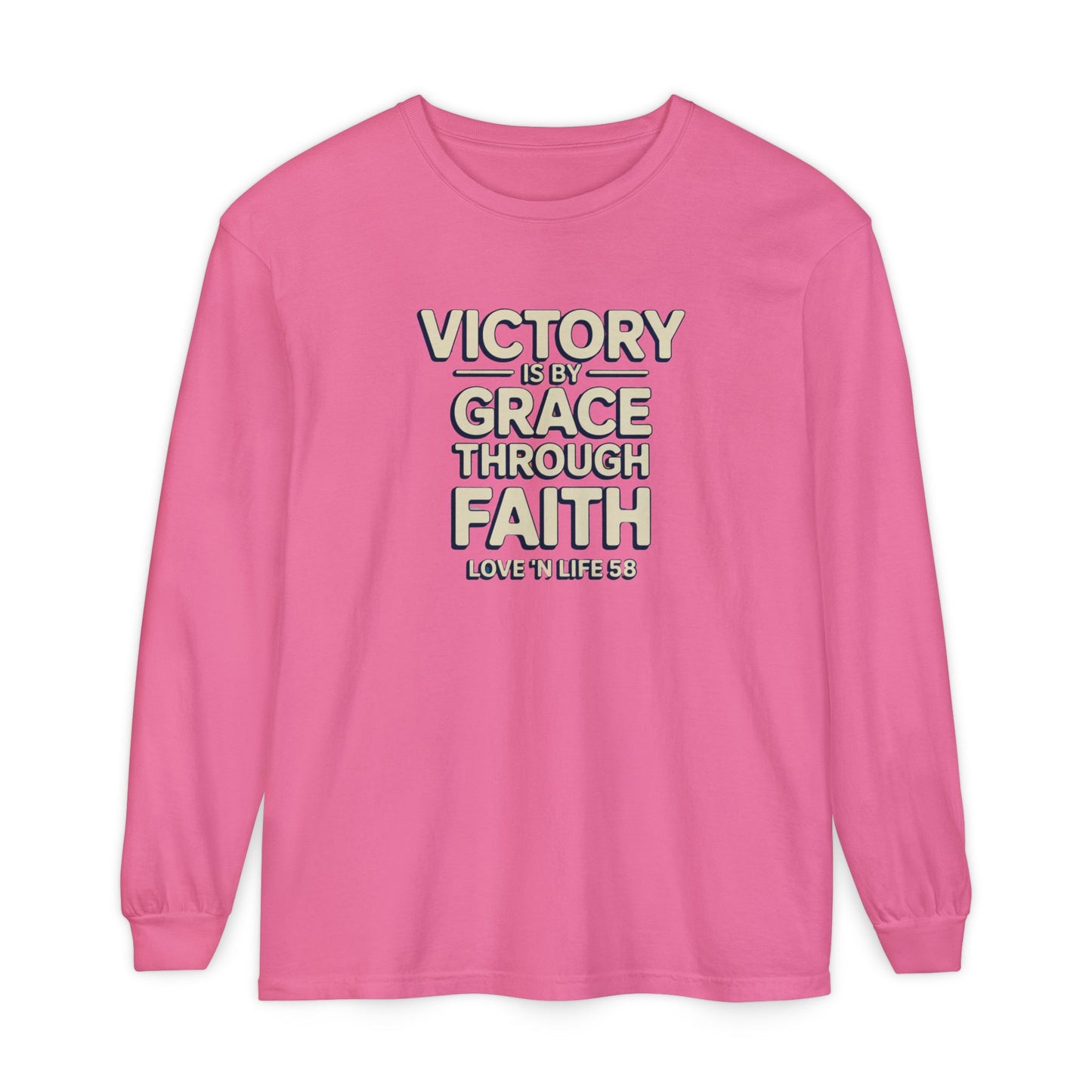 Victory By Grace - Comfort Colors Long Sleeve