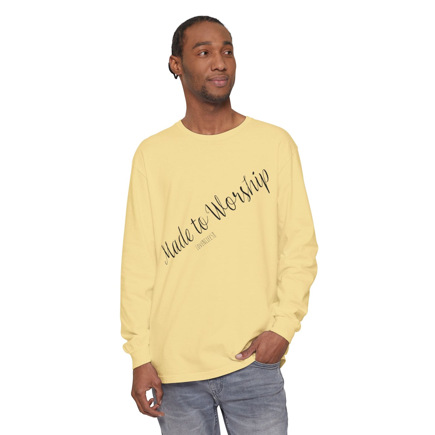Made to Worship-Long Sleeve Tee - Comfort Colors