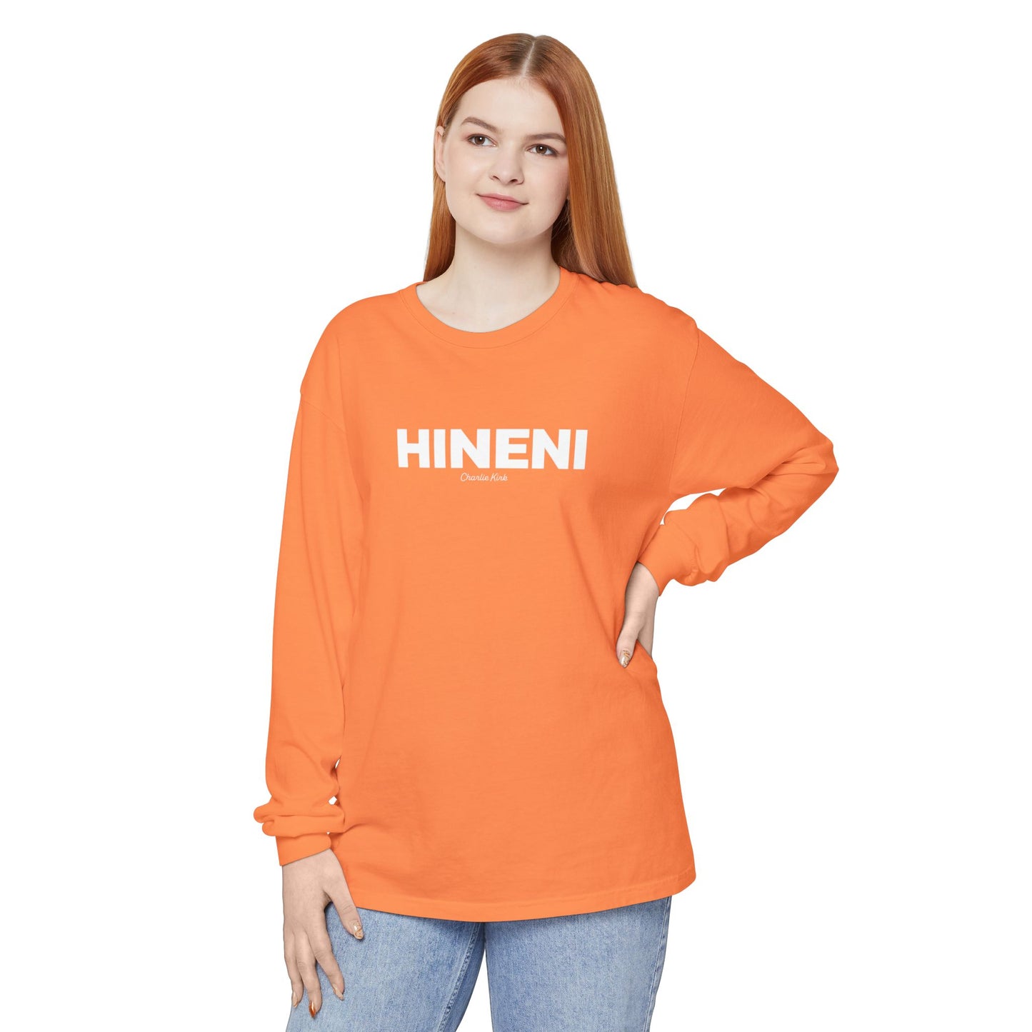 Hineni Charlie Kirk Here I am Lord Long Sleeve Tee - Comfort Colors