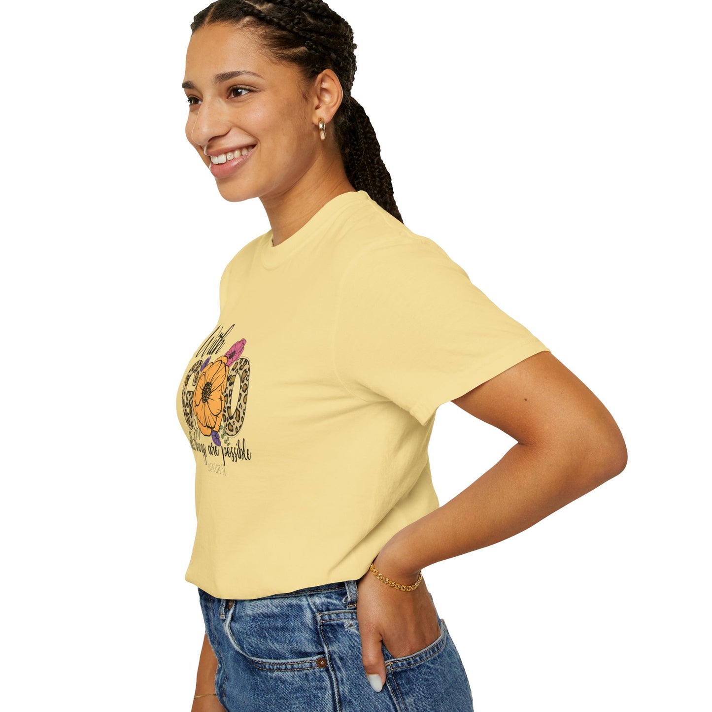 With God All Things Are Possible Tee- Comfort Colors