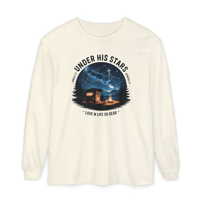 Under His Stars Camping Long Sleeve Tee