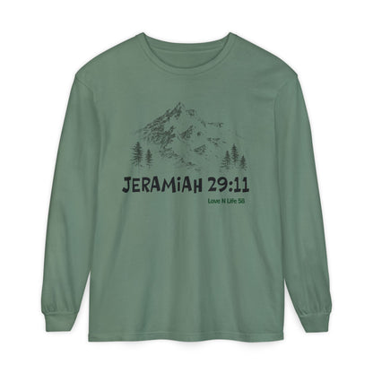Jeremiah 29:11 Mountain Scene Long Sleeve Tee