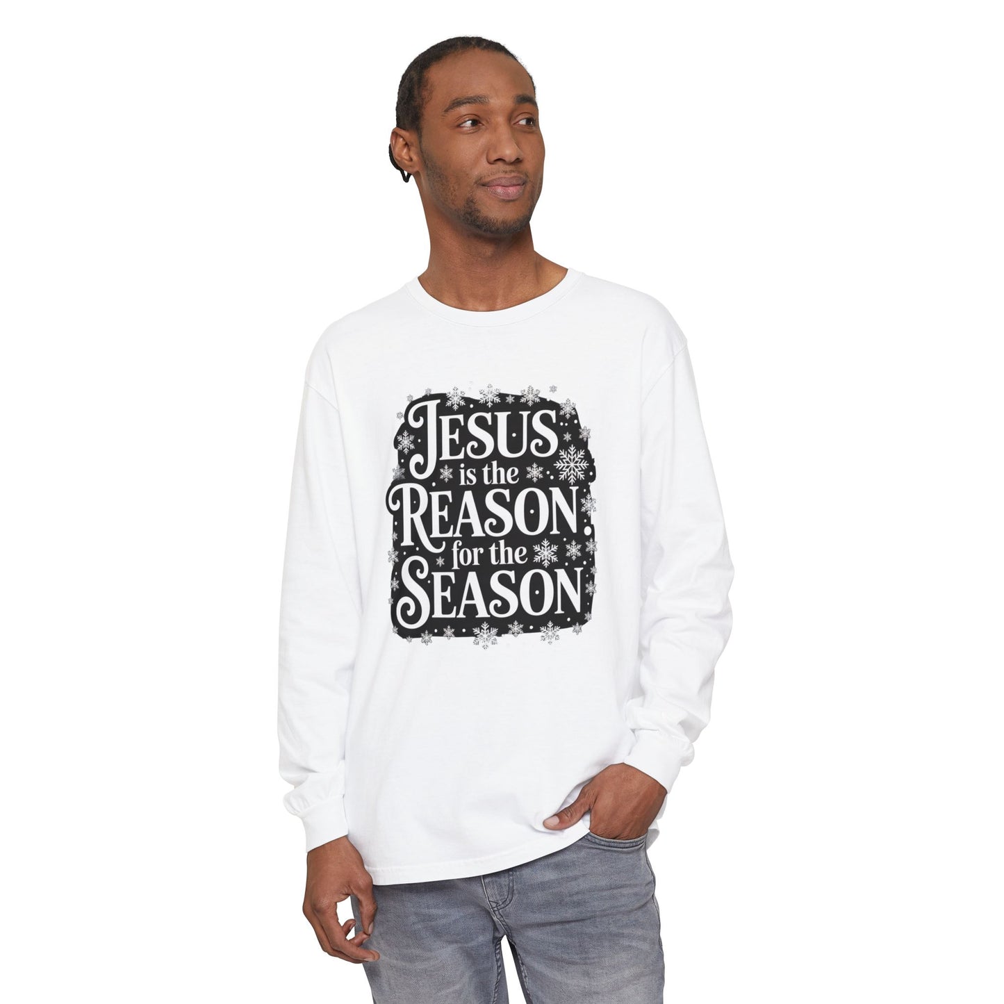 “Jesus is the Reason” Tee - Comfort Colors Long Sleeve