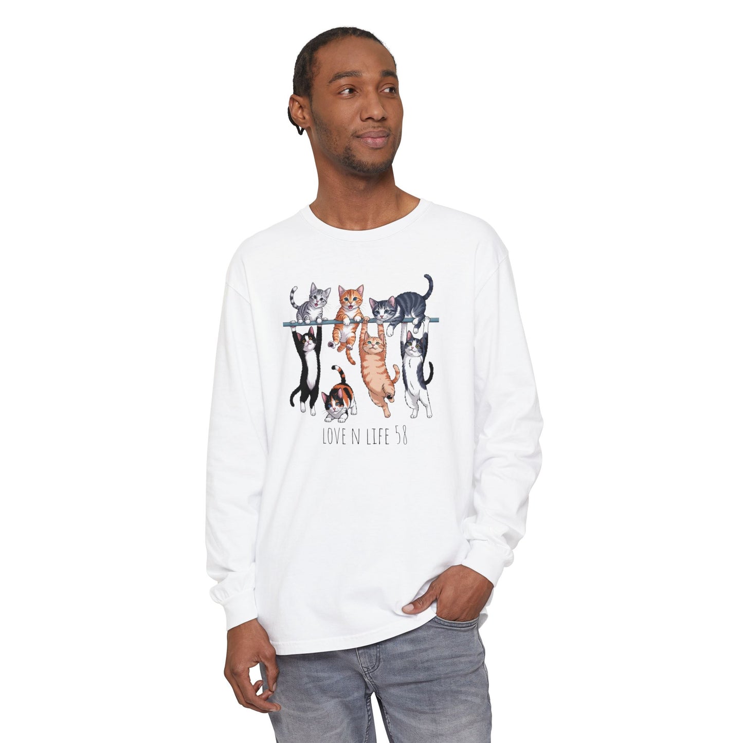 Cat Lovers Tee Long Sleeve - Comfort Colors