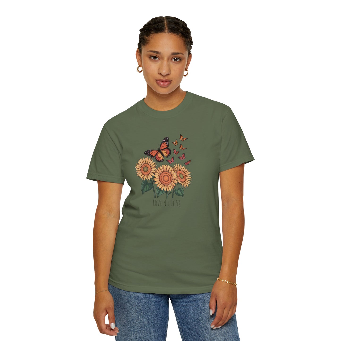 Sunflowers and Butterflies - Comfort Colors
