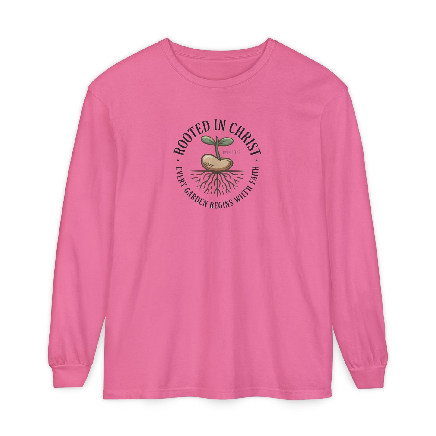 Rooted in Christ Long Sleeve Tee - Comfort Colors