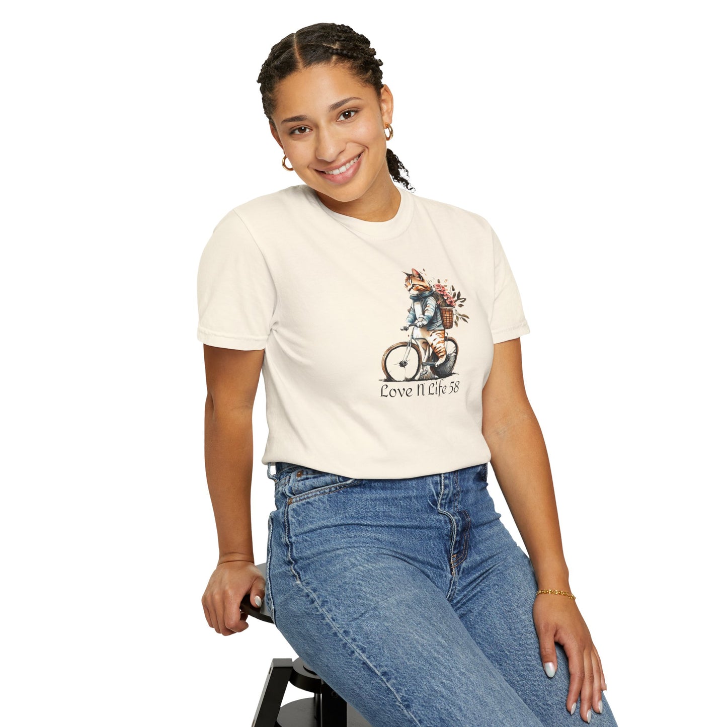 Cat Lovers Bicycle Tee - Comfort Colors