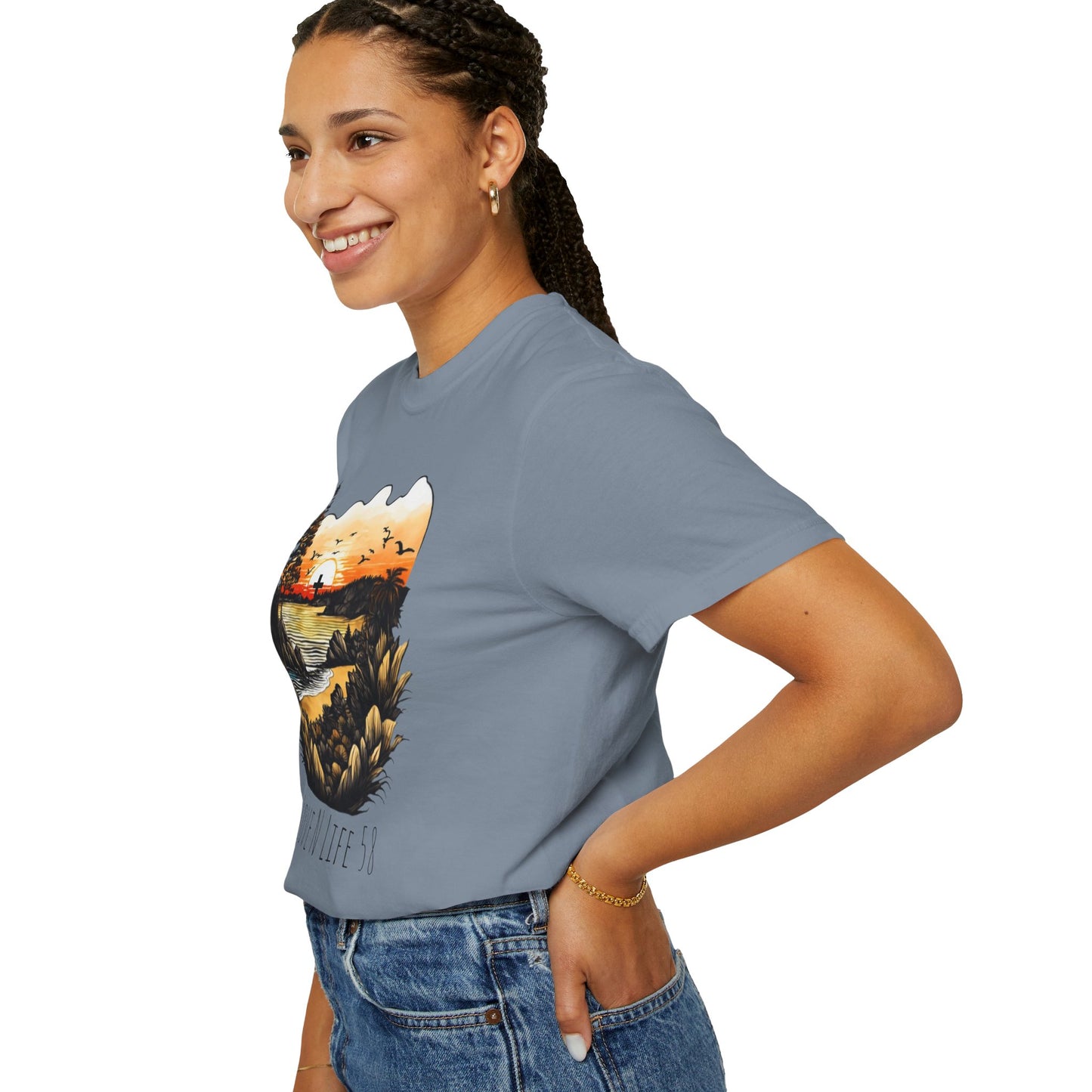 Love N Life Sunset Cross Tee - Color Comforts