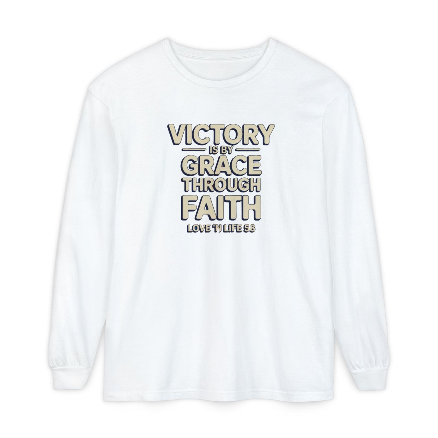 Victory By Grace - Comfort Colors Long Sleeve
