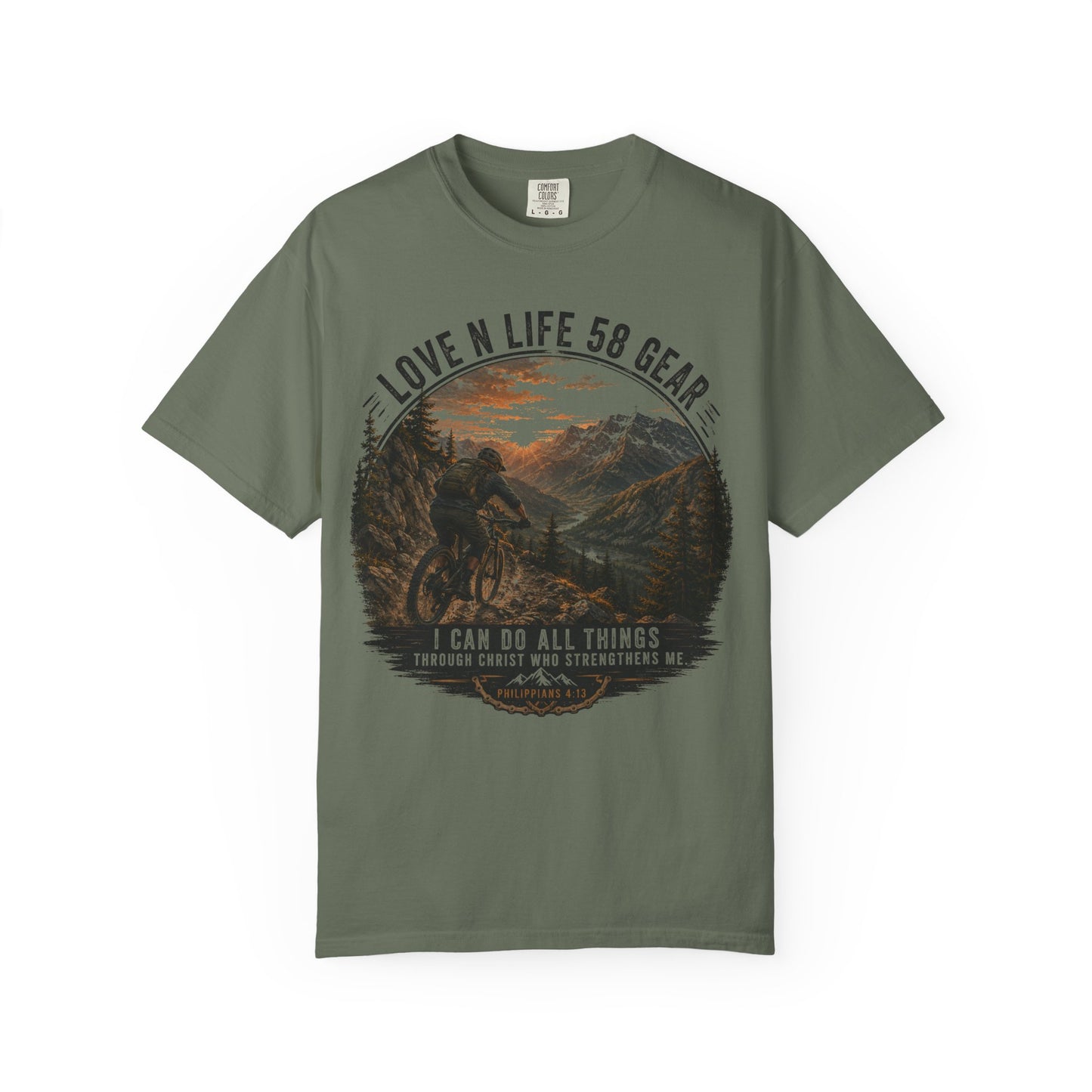 Mountain Biker Short Sleeve Tee— "I Can Do All Things"